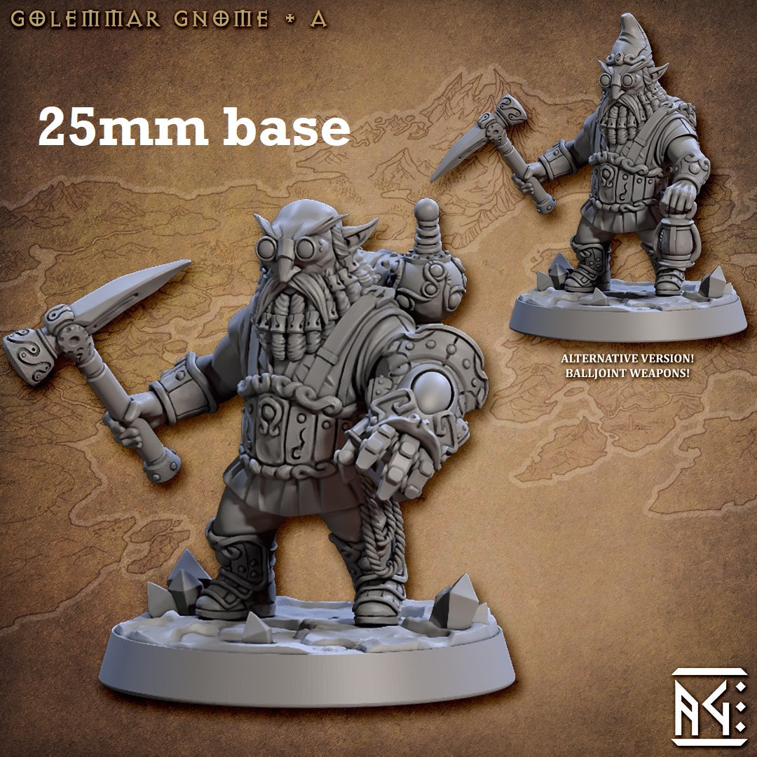 Golemmar Gnome: Sculpt A (Male Gnome Artificer)