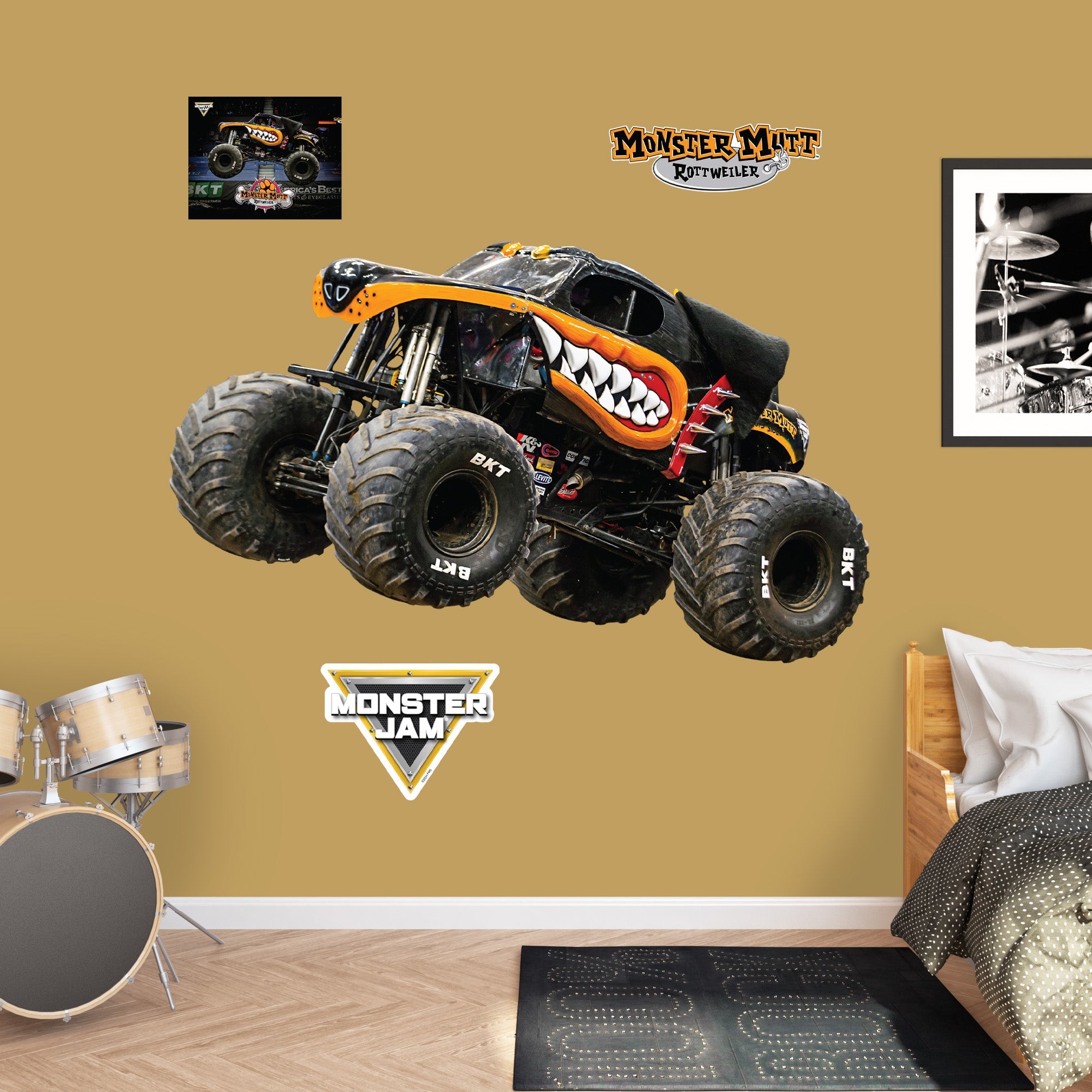 Monster Mutt Rottweiler - RealBig Collection - Official Monster Jam - Reusable Vinyl Wall Decals