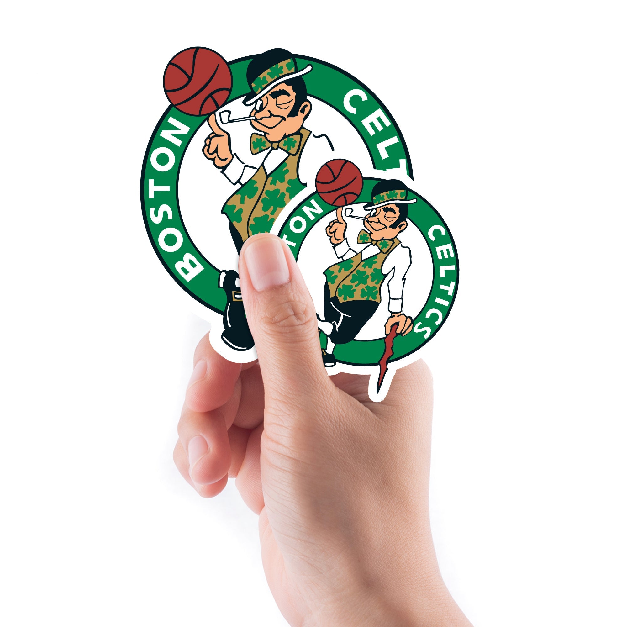 Boston Celtics - 5 Logo Minis (Mixed Sizes) - Official NBA - Reusable Vinyl Decals