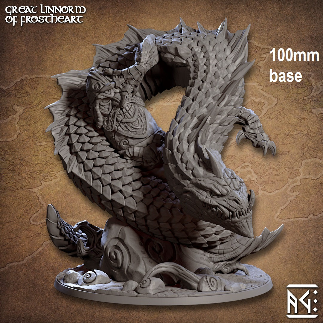 Great Linnorm of Frostheart (Snake-Like Dragon)