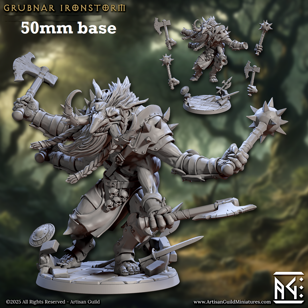 Grubnar Ironstorm (Four-Armed Troll Berserker)