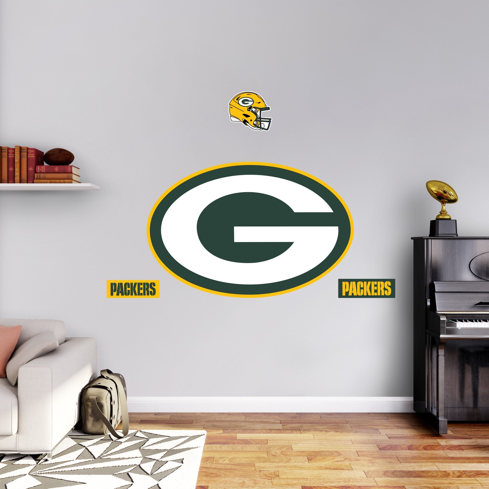 Green Bay Packers - RealBig Logo Collection - Official NFL - Reusable Vinyl Wall Decals