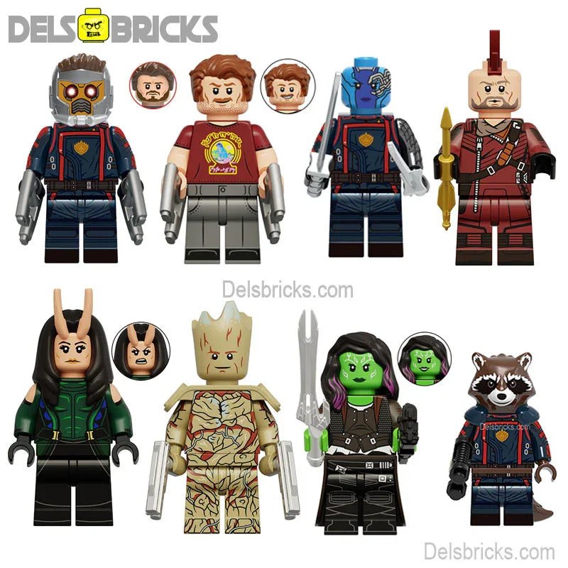 Guardians of the Galaxy set of 8 Best Lego Minifigures Custom Toys