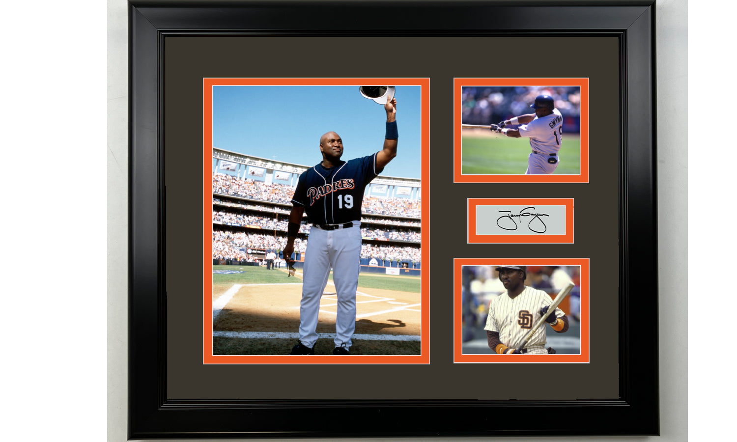 Framed Tony Gwynn San Diego Padres Facsimile Laser Engraved Signature Baseball 14x11 3 Photo Collage