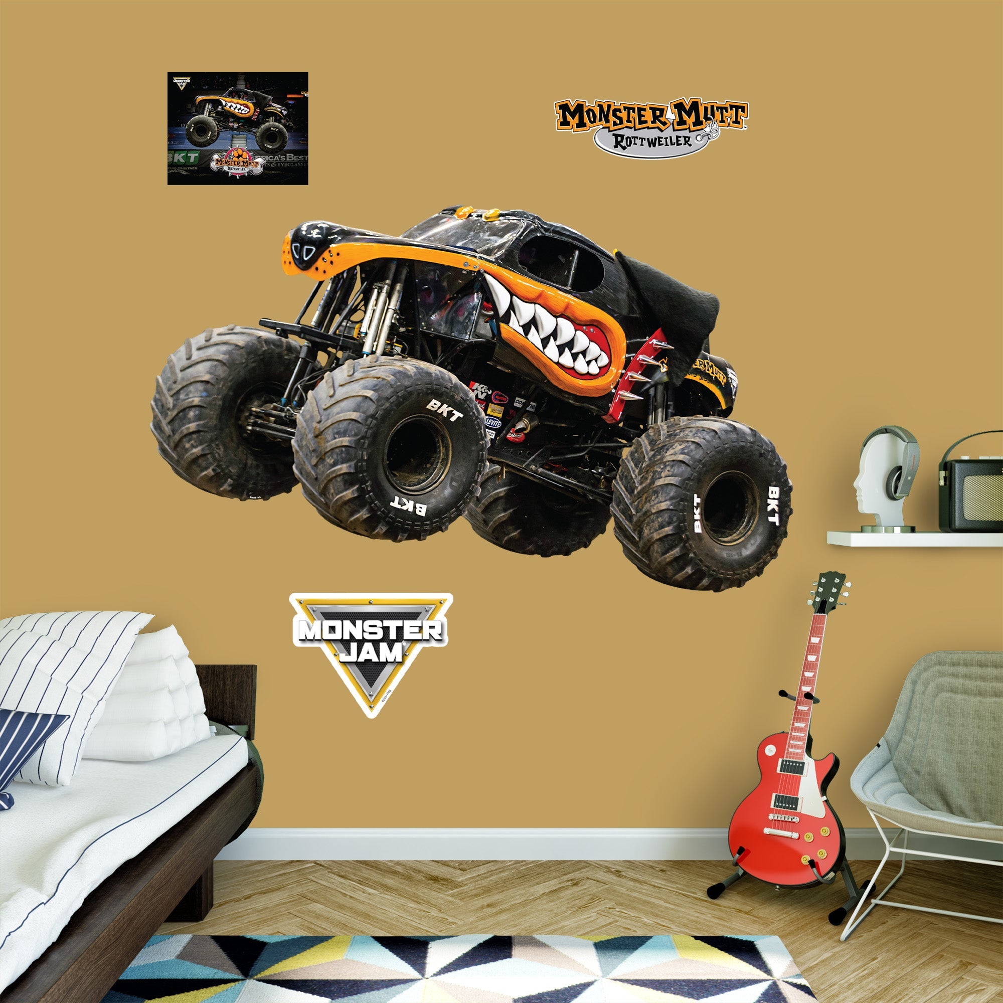 Monster Mutt Rottweiler - RealBig Collection - Official Monster Jam - Reusable Vinyl Wall Decals