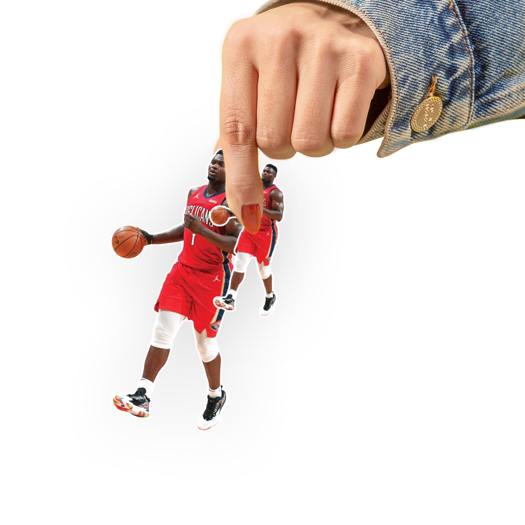 Zion Williamson - 5 Minis (Mixed Sizes) - Official NBA - New Orleans Pelicans - Reusable Vinyl Decals