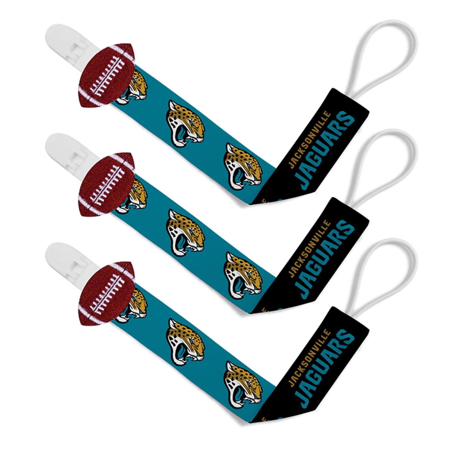 Jacksonville Jaguars - Pacifier Clip 3-Pack