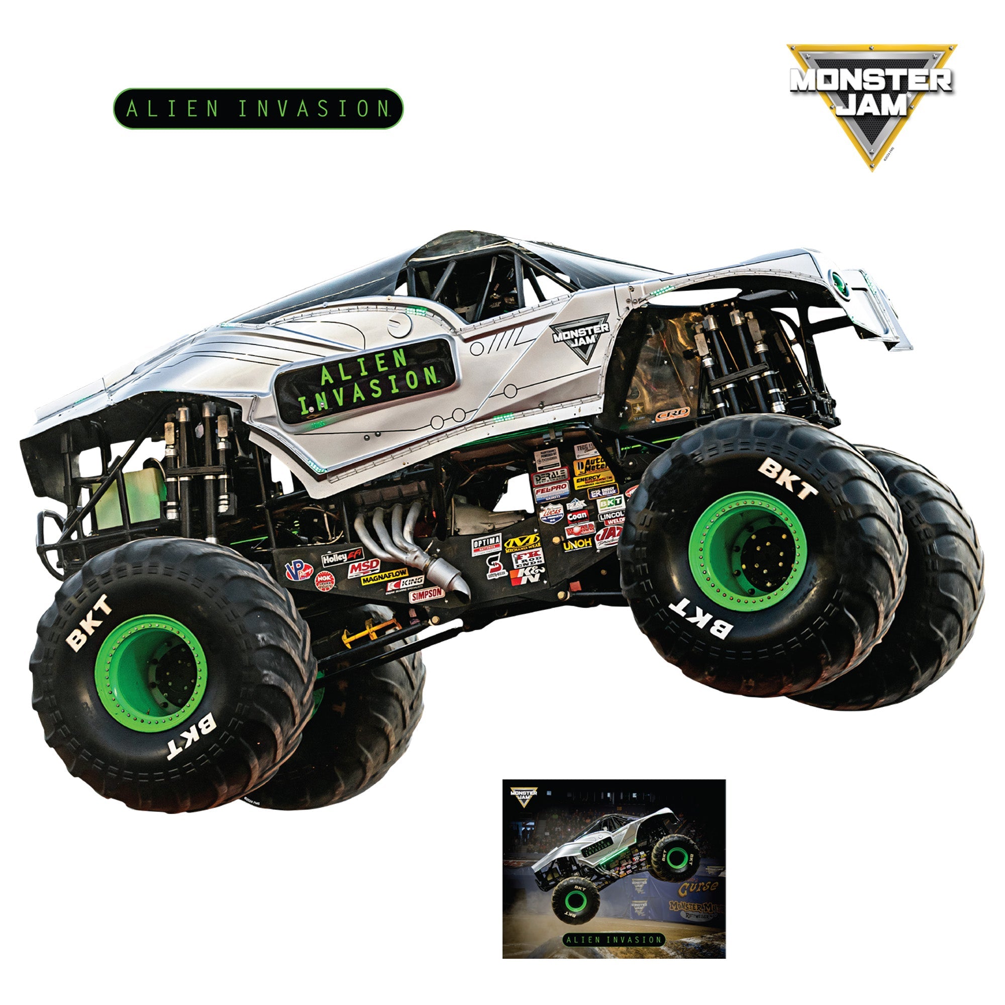 Alien Invasion - Monster Jam - RealBig Collection - Official Monster Jam - Reusable Vinyl Wall Decals