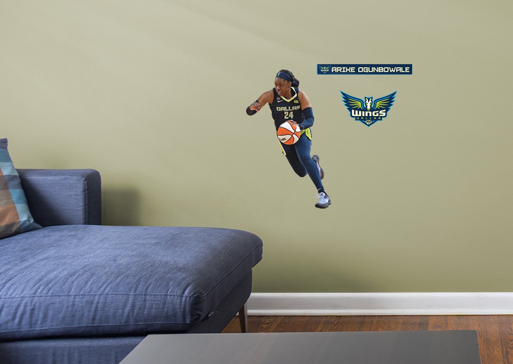 Arike Ogunbowale - RealBig Collection - Official WNBA - Dallas Wings - Reusable Vinyl Wall Decals