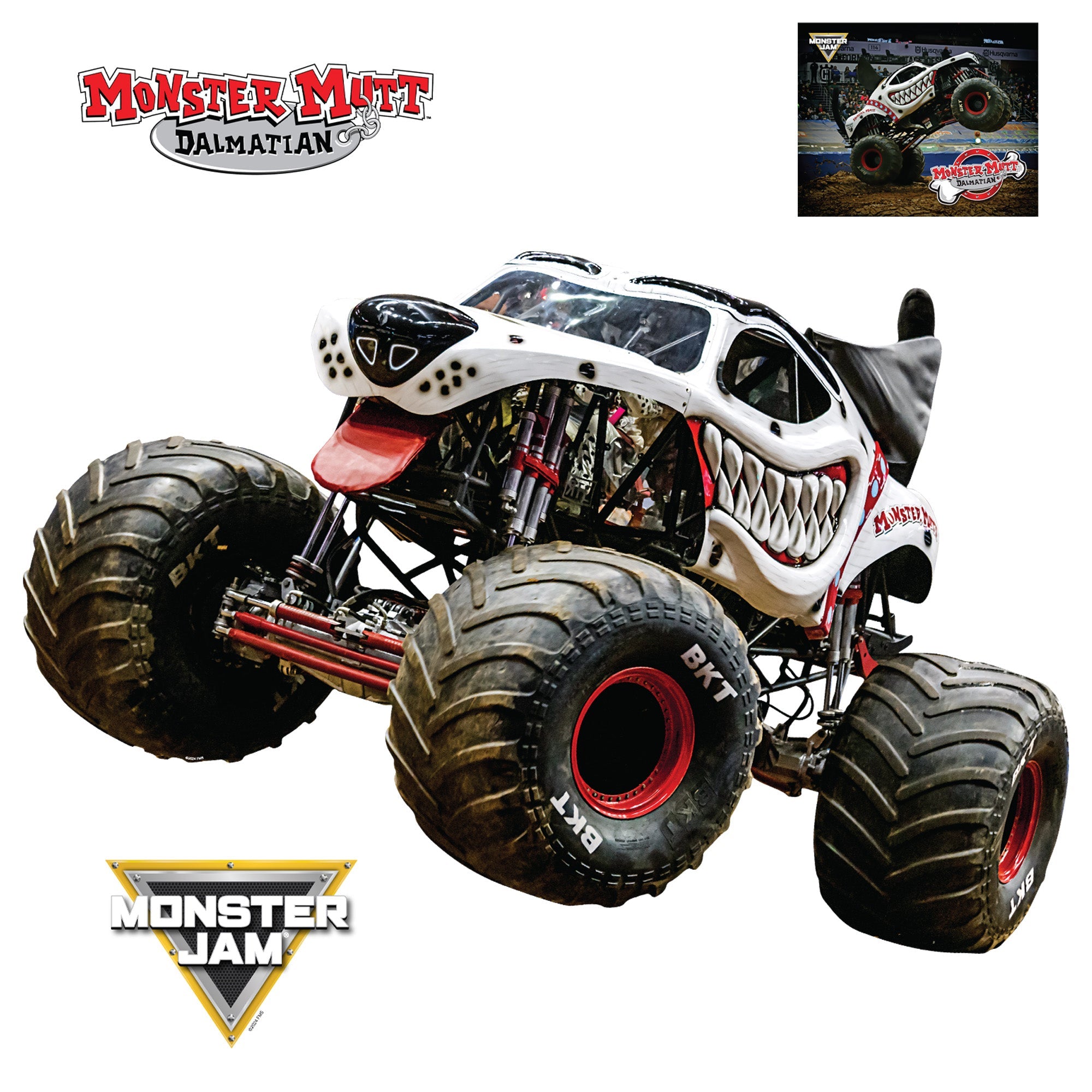 Monster Mutt Dalmatian - RealBig Collection - Official Monster Jam - Reusable Vinyl Wall Decals
