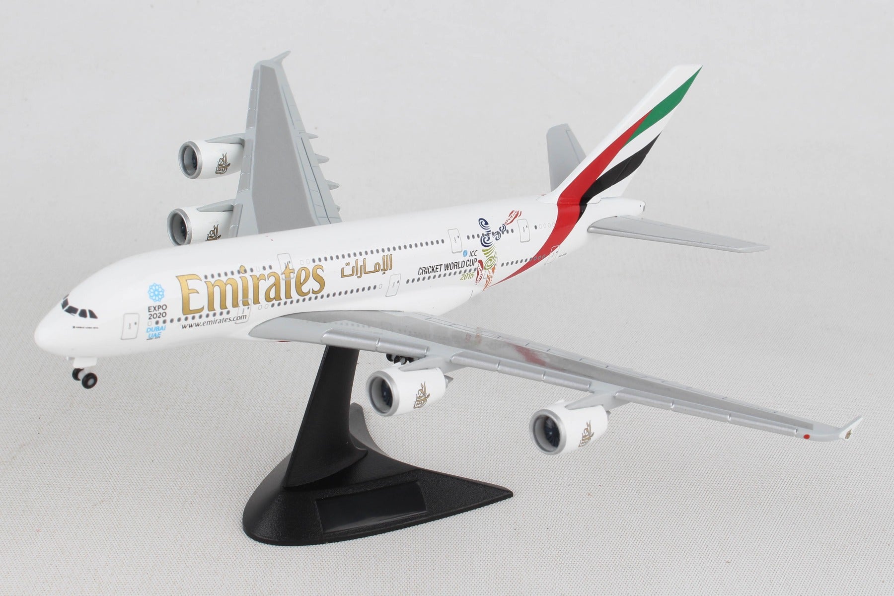 Herpa Wings HE527897 Emirates A380 1/500 Cricket World Cup 2015
