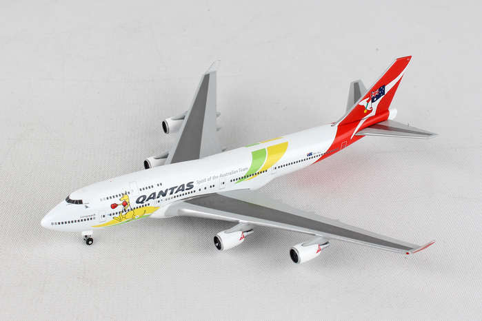 Herpa Wings HE529914 Qantas 747-400 1/500 Spirit Of Australian Team Vh-Oej