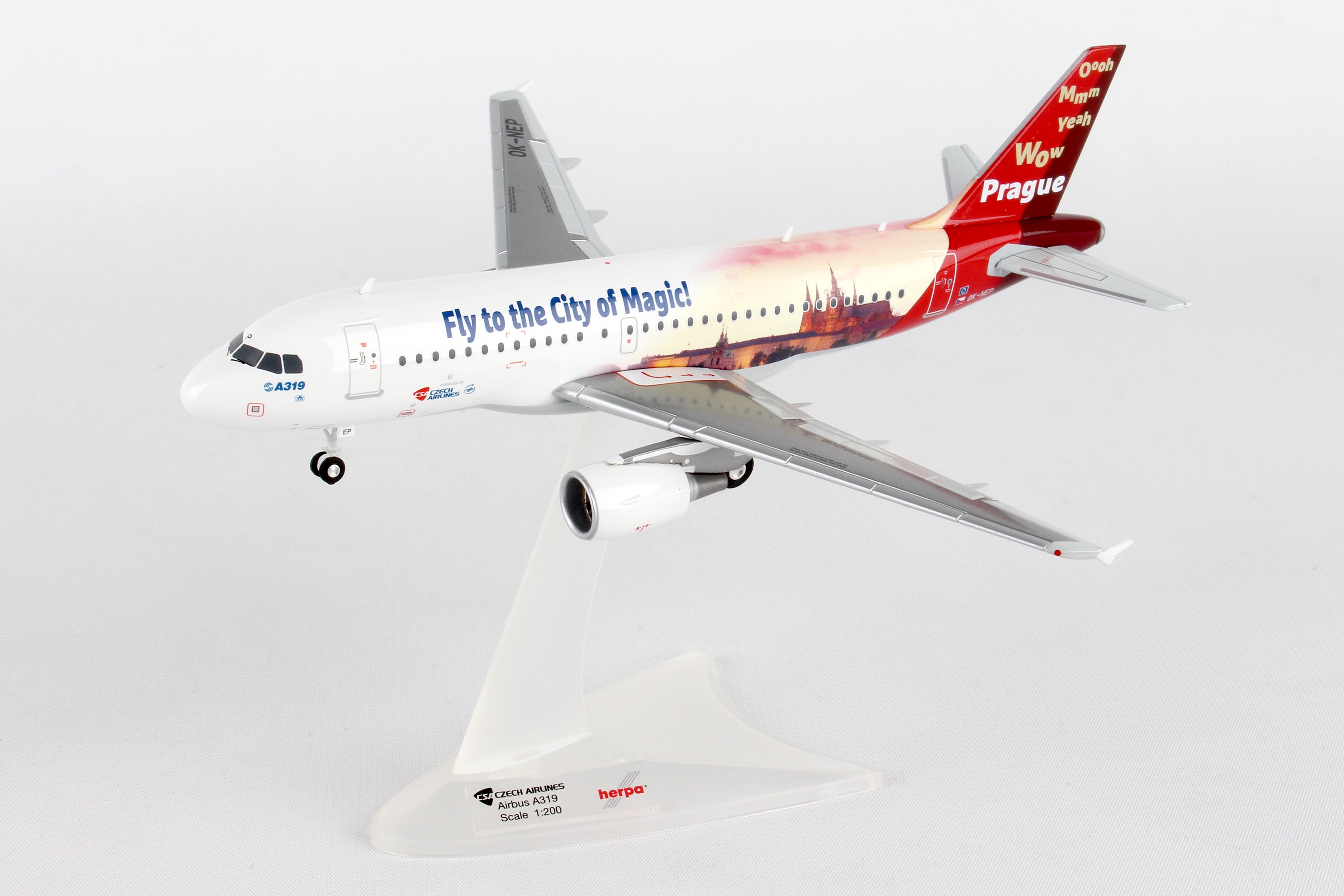 Herpa Wings HE558075 Csa A319 1/200 Praque City Of Magic