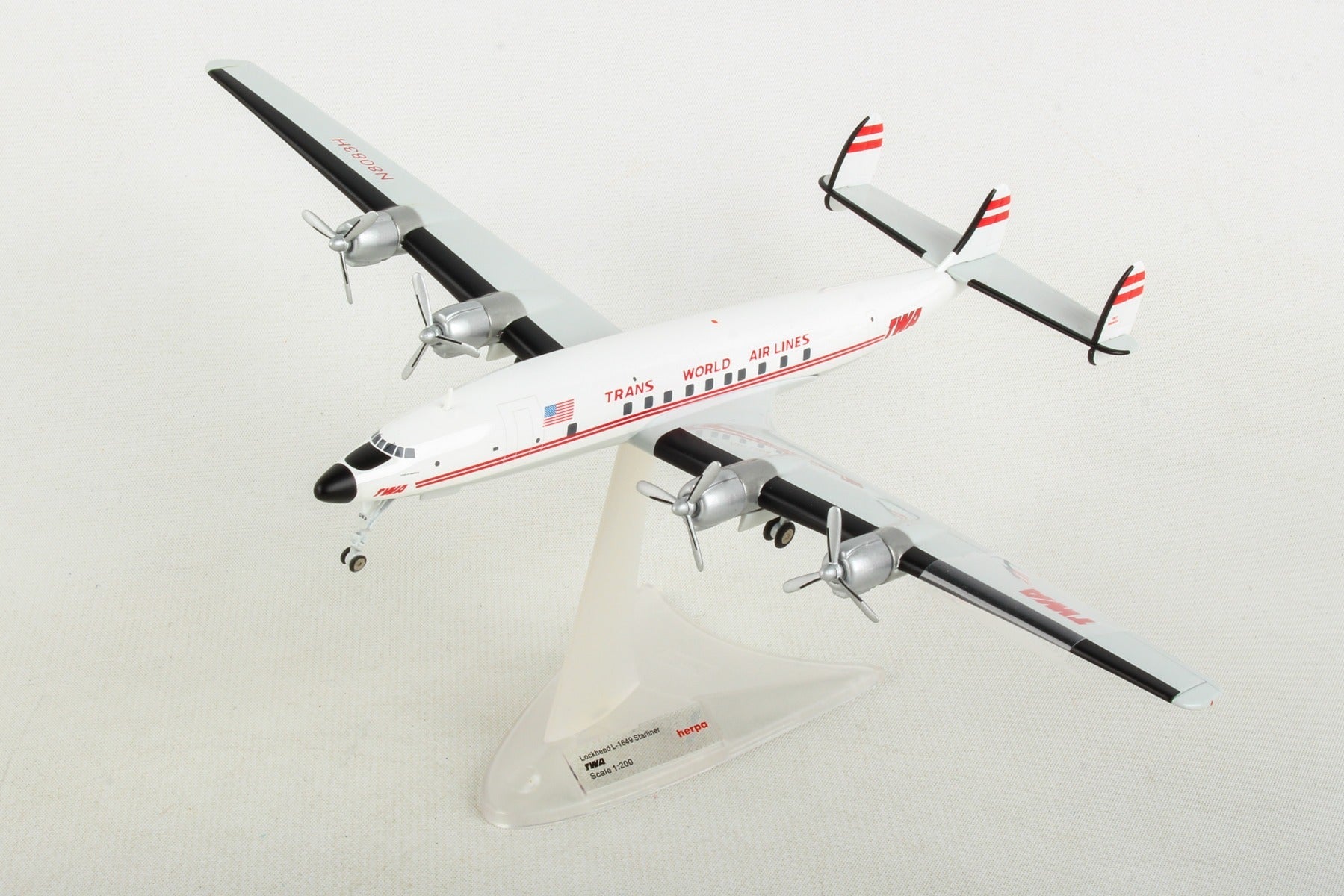 Herpa Wings HE558372-001 Twa L1649 1/200 Reg#N8083H