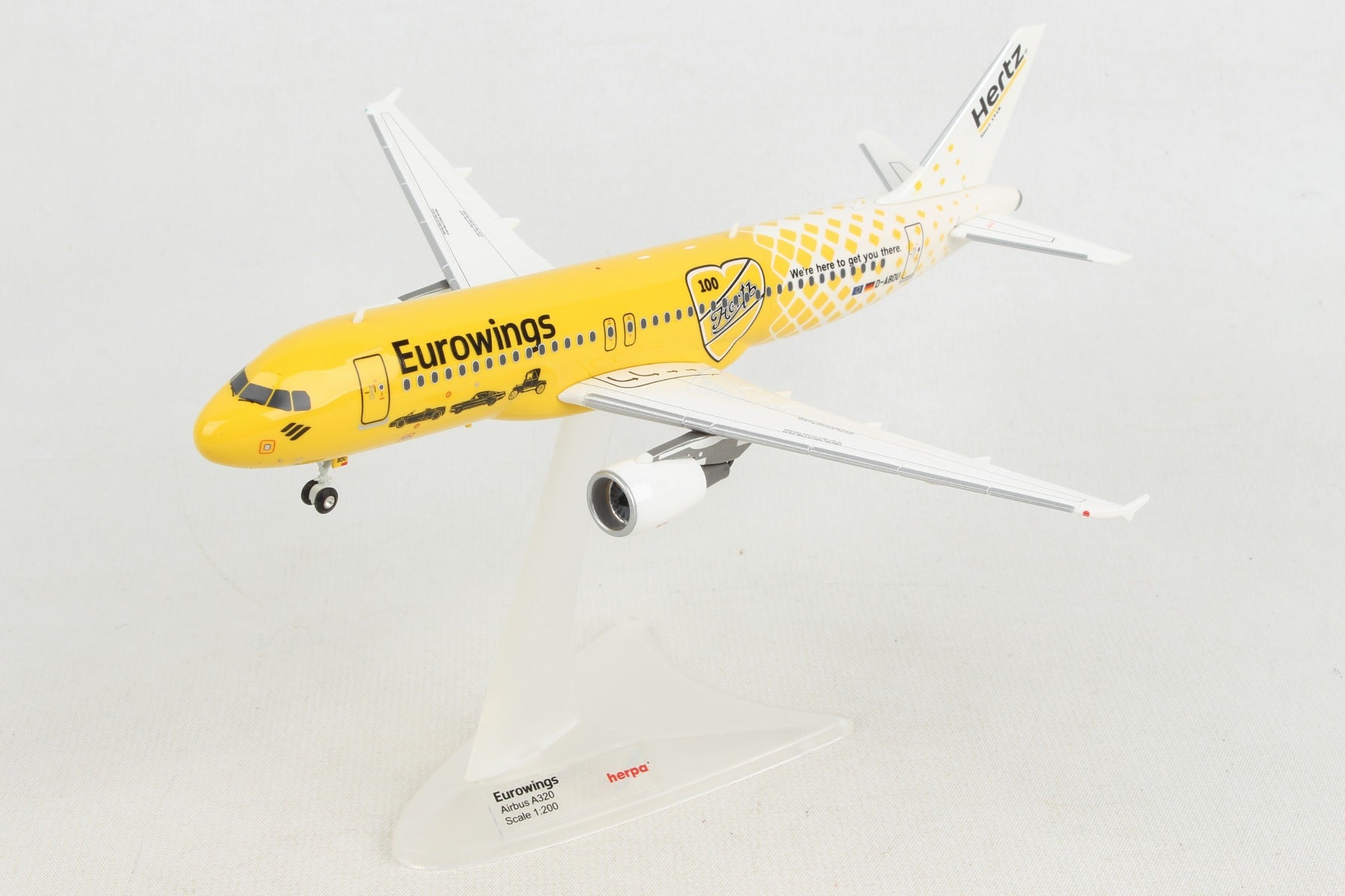 Herpa Wings HE559904 Eurowings A320 1/200 Hertz 100 Years