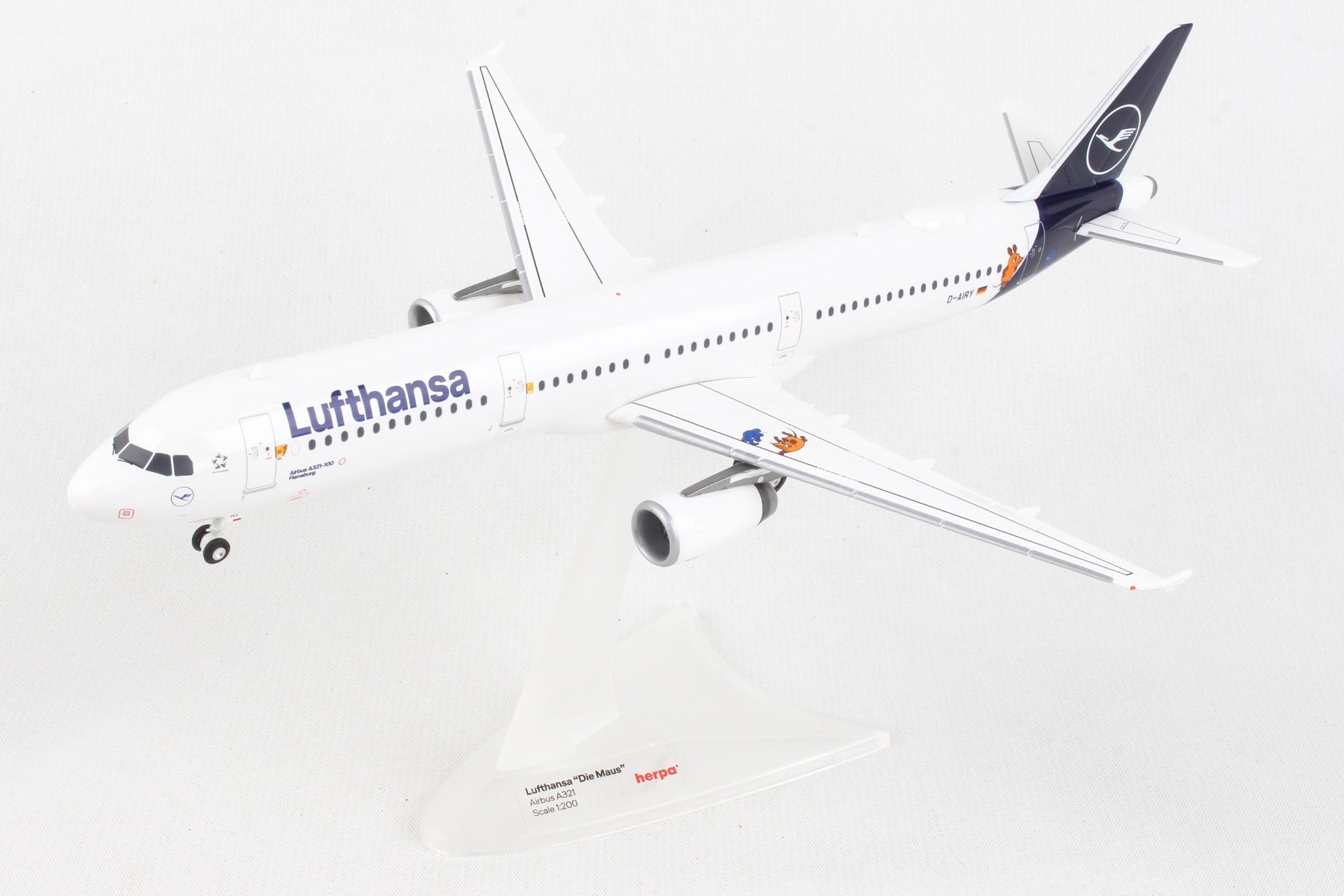 Herpa Wings HE559959 Lufthansa A321 1/200 Die Maus