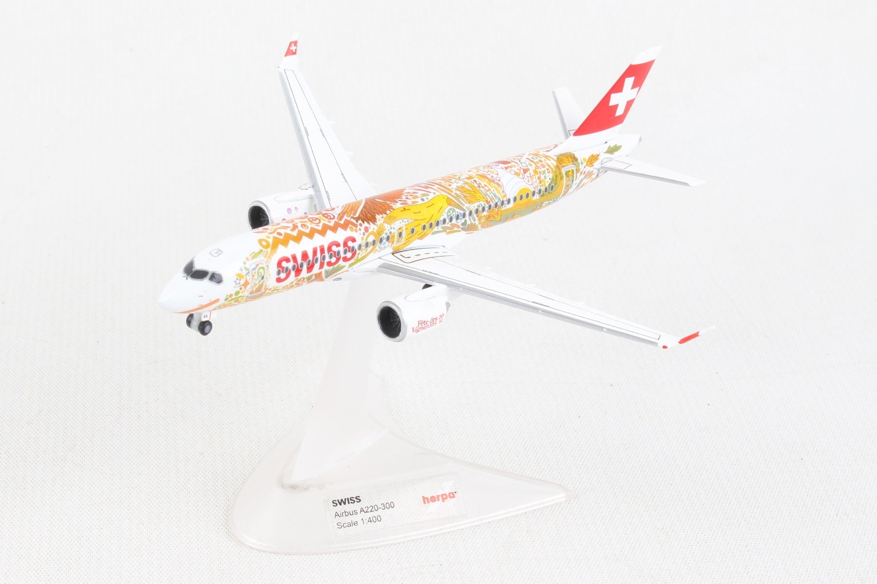 Herpa Wings HE562713 Swiss A220-300 1/400 Fete Des Vignerons