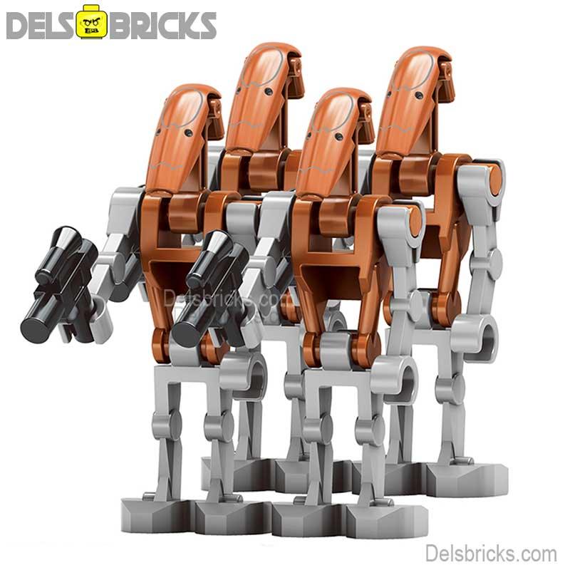 Heavy Battle Droids set of 4 Star Wars Lego Minifigures Custom Toys 2