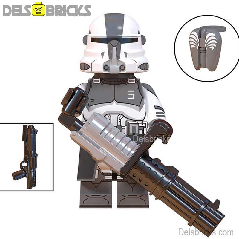 Wolf pack 104th Heqavy Infantry oficer Lego Star Wars Minifigures Custom Toys 5