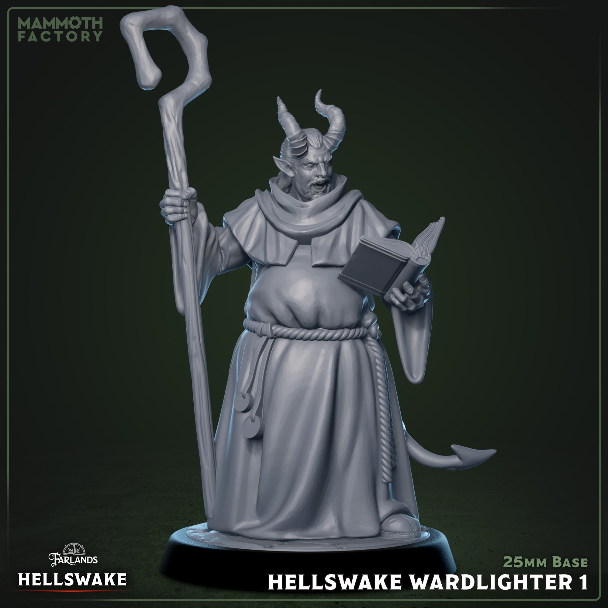 Hellswake Wardlighter: Sculpt 1 (Male Tiefling Cleric)