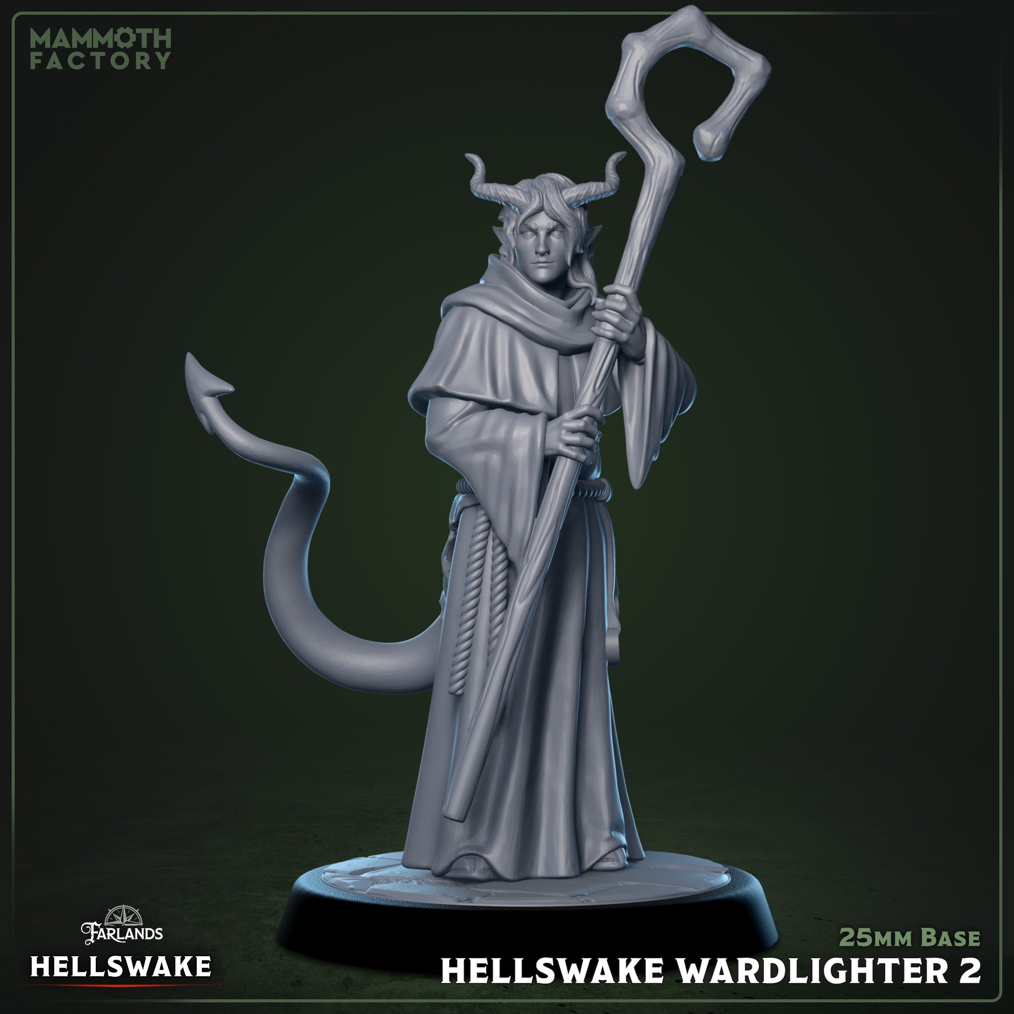 Hellswake Wardlighter: Sculpt 2 (Male Tiefling Cleric)