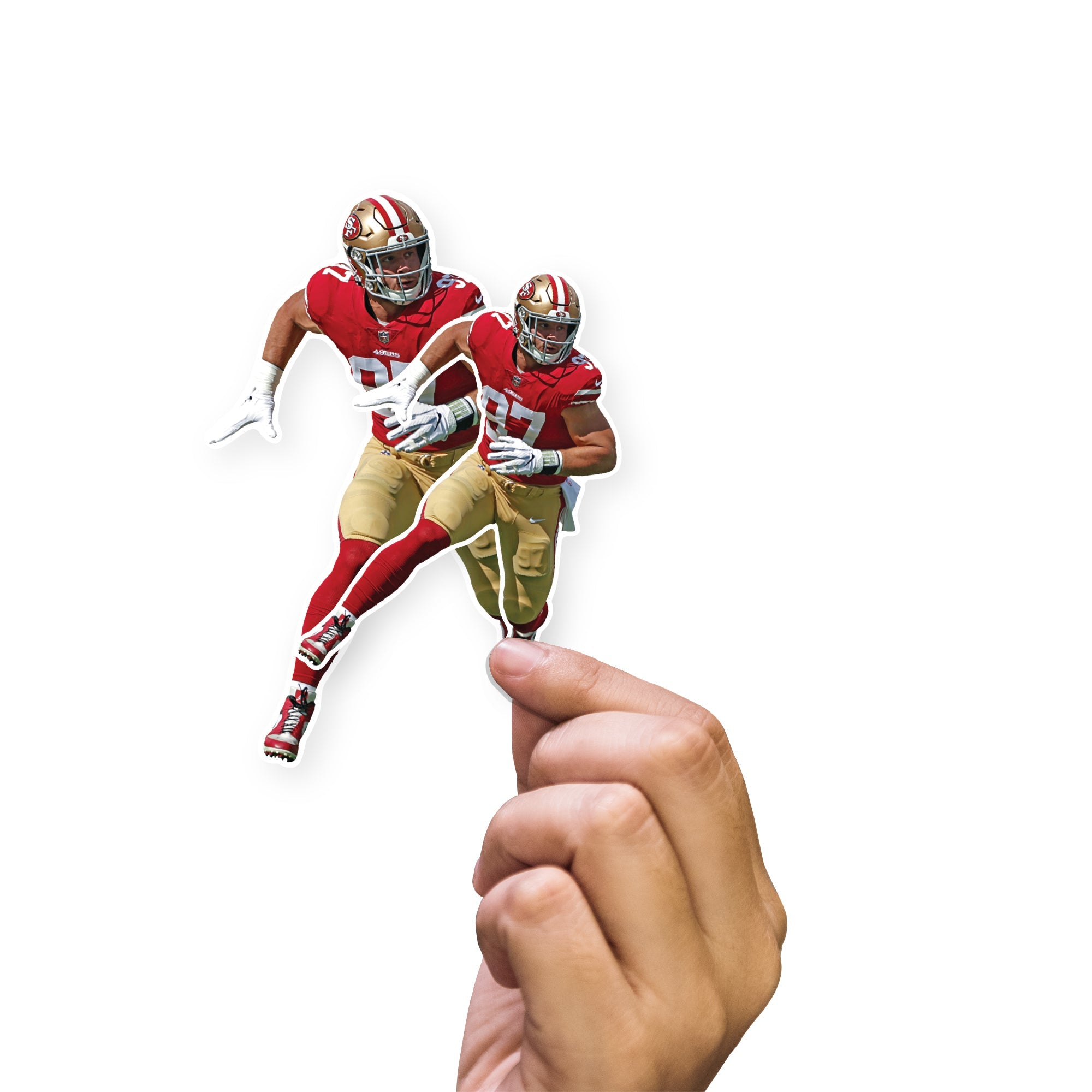 Nick Bosa - 5 Minis (Mixed Sizes) - Official NFL - San Francisco 49ers - Reusable Vinyl Decals