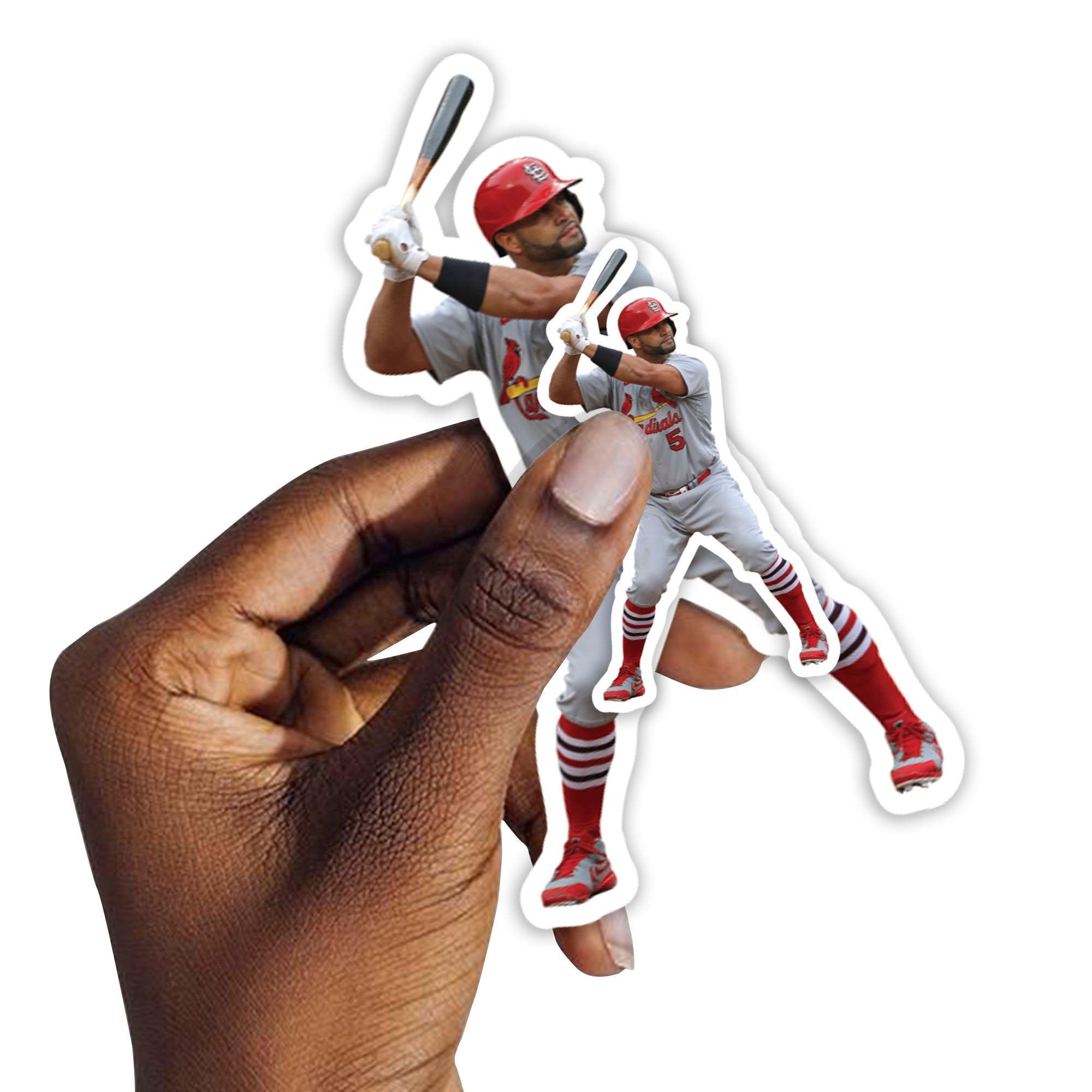 Albert Pujols - 5 Player Minis (Mixed Sizes) - Official MLB - St. Louis Cardinals - Reusable Vinyl Decals