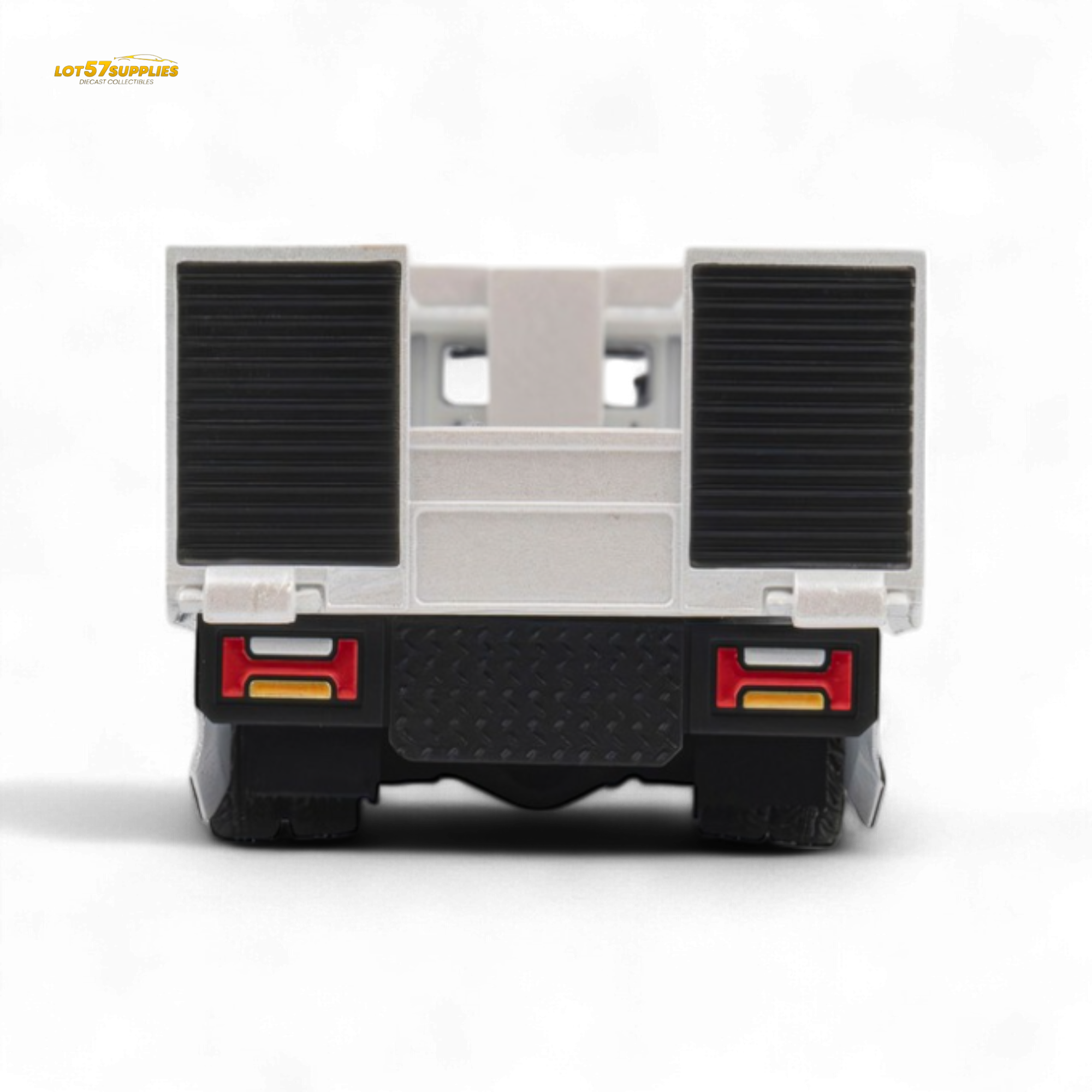 MicroTurbo HINO 300 Flat Bed Transport Truck in Pandem Rocket Bunny White 1:64