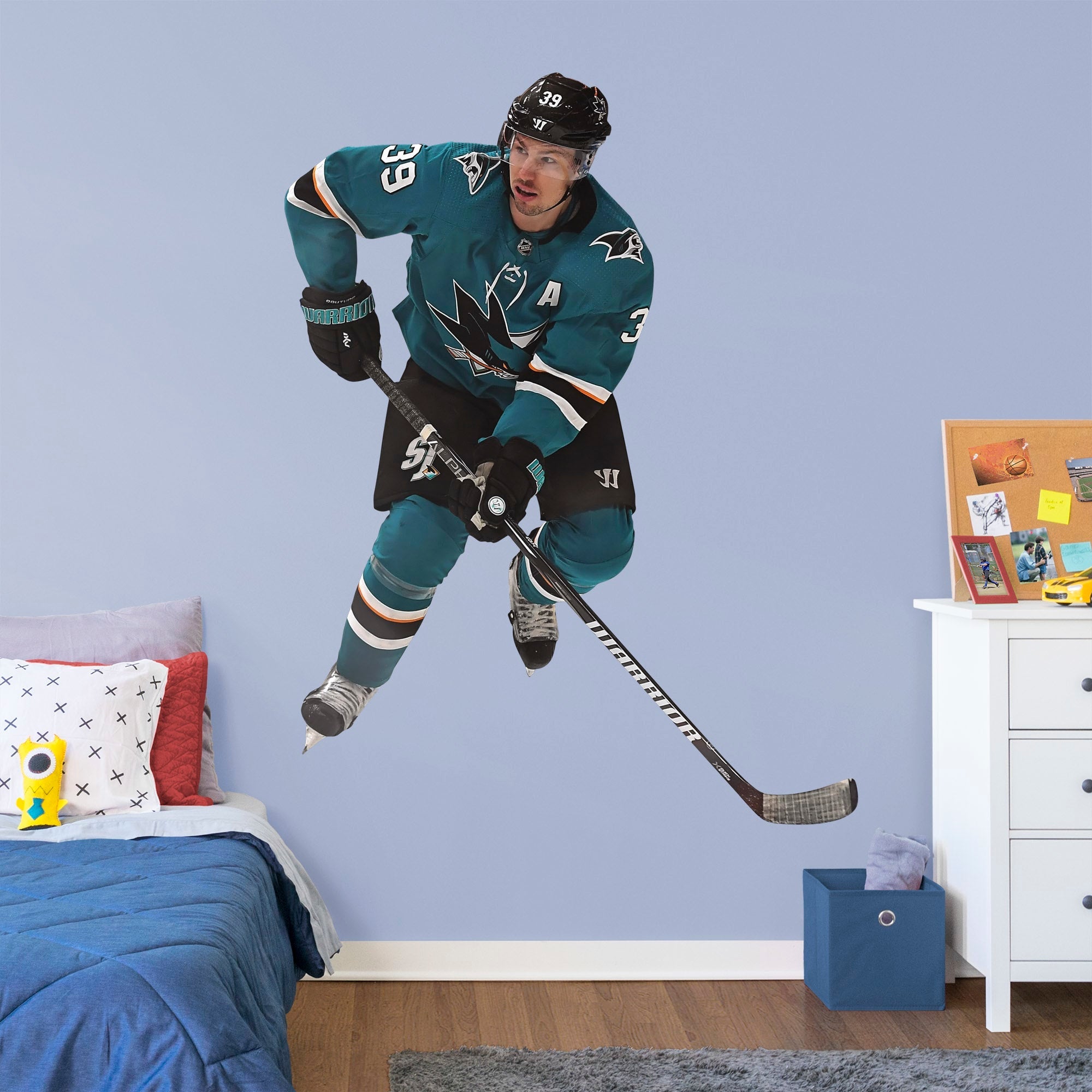 Logan Couture - RealBig Collection - Official NHL - San Jose Sharks - Reusable Vinyl Wall Decals #1