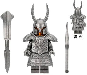 Silver Dark Soul Knight Custom Minifig