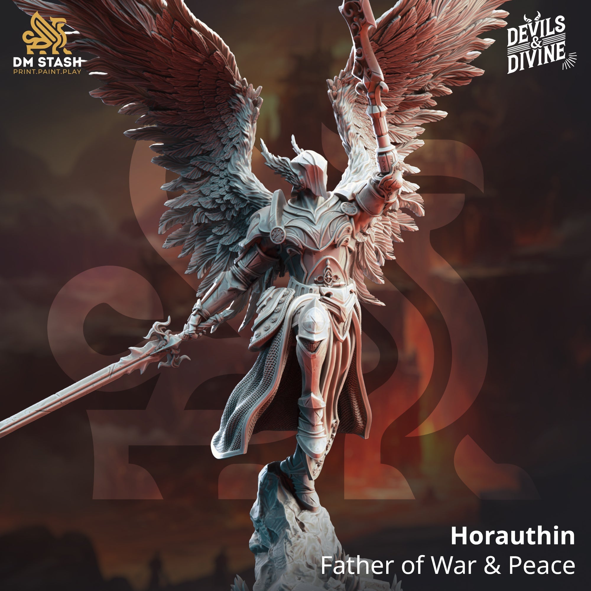 Horauthin, Father of War & Peace (Male Angel Paladin)
