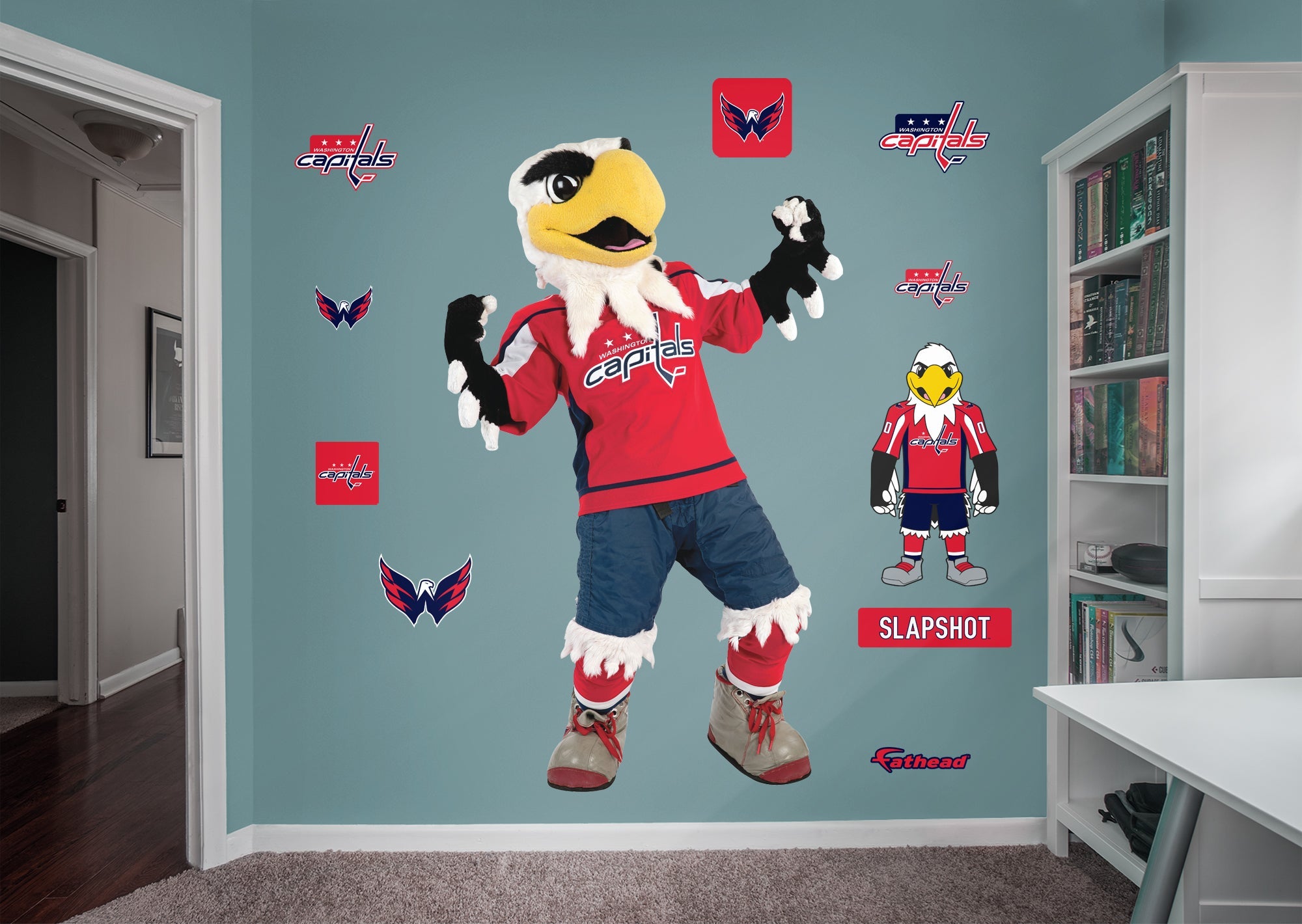 Slapshot Mascot - RealBig Collection - Official NHL - Washington Capitals - Reusable Vinyl Wall Decals