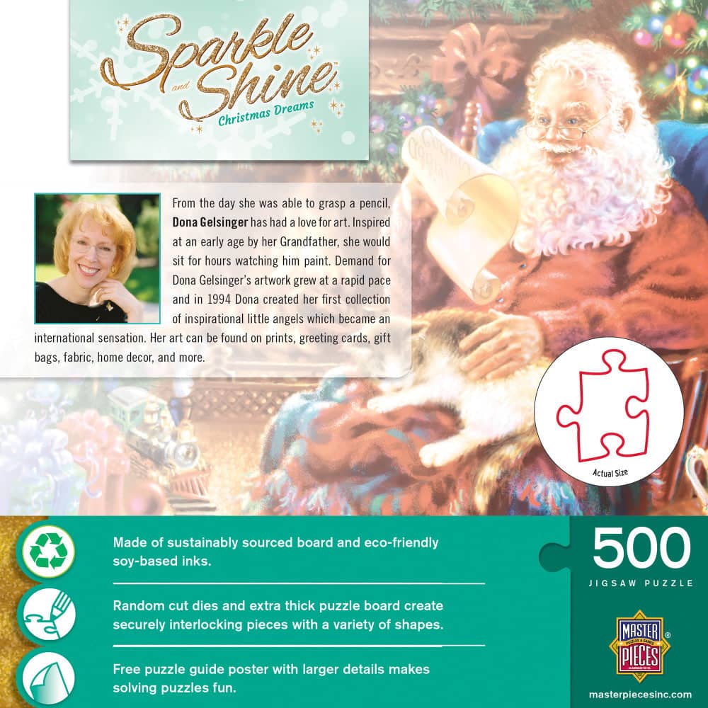 Sparkle & Shine - Christmas Dreams 500 Piece Glitter Jigsaw Puzzle