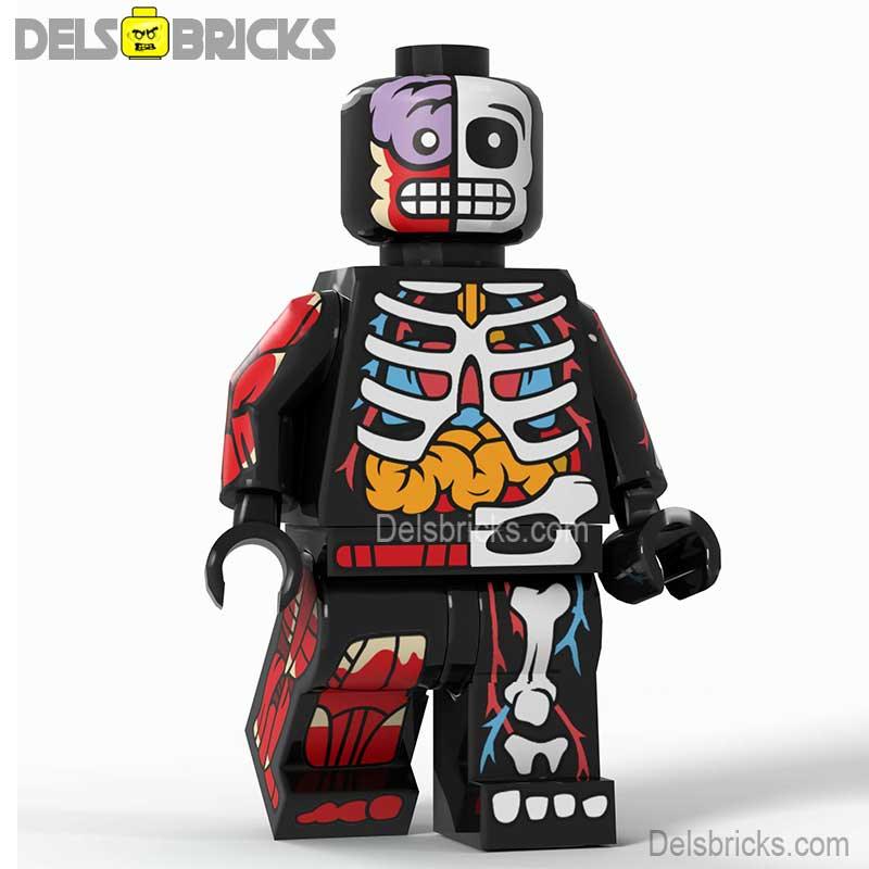 Human Body Guy Visible Anatomy Man Black Lego Minifigures custom toys