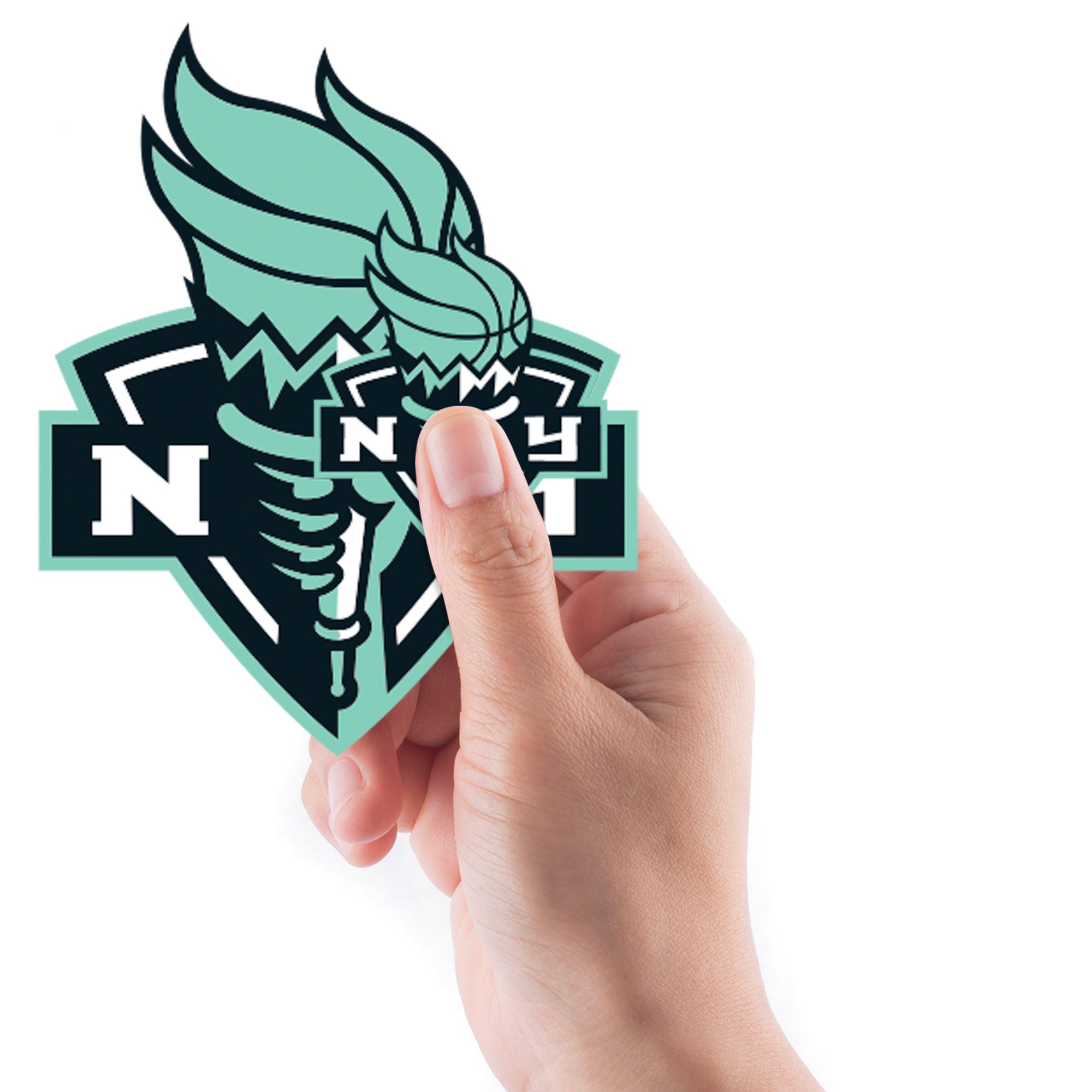 New York Liberty - 5 Logo Minis (Mixed Sizes) - Official WNBA - Reusable Vinyl Decals