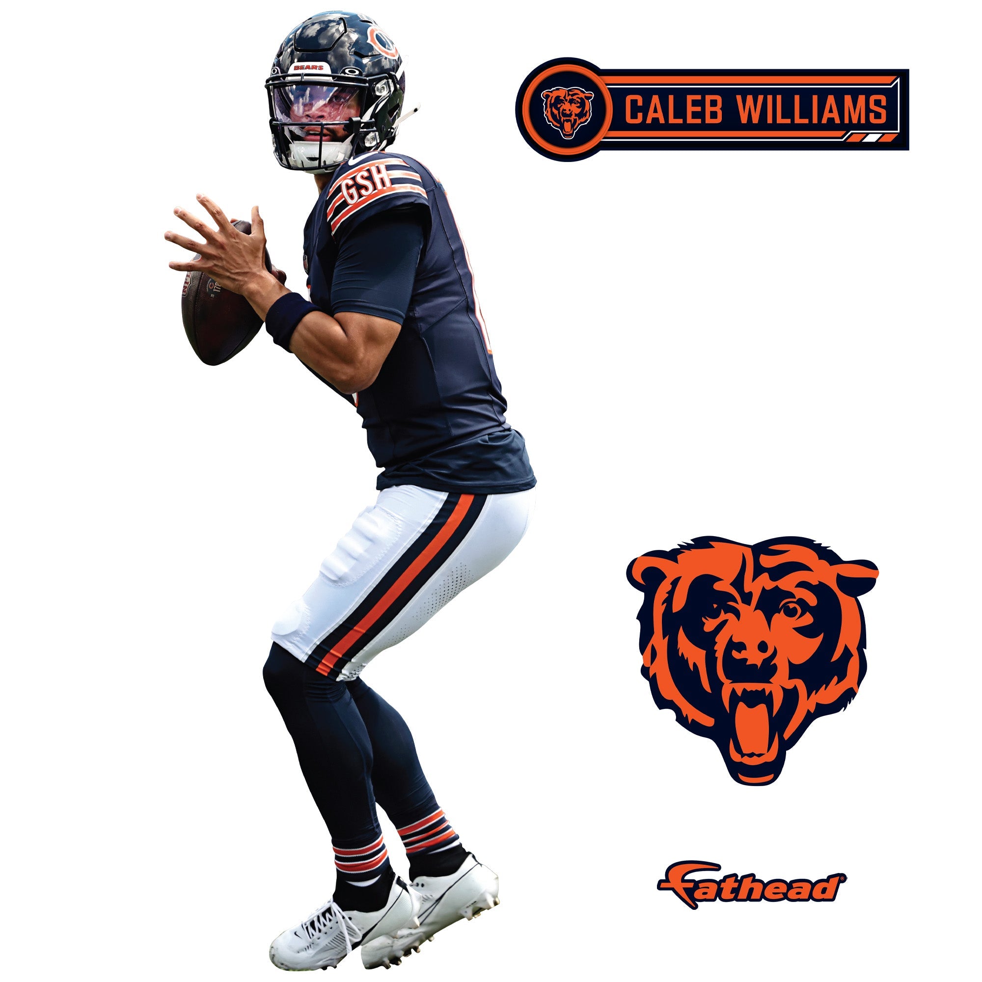Caleb Williams - RealBig Collection - Official NFL - Chicago Bears - Reusable Vinyl Wall Decals