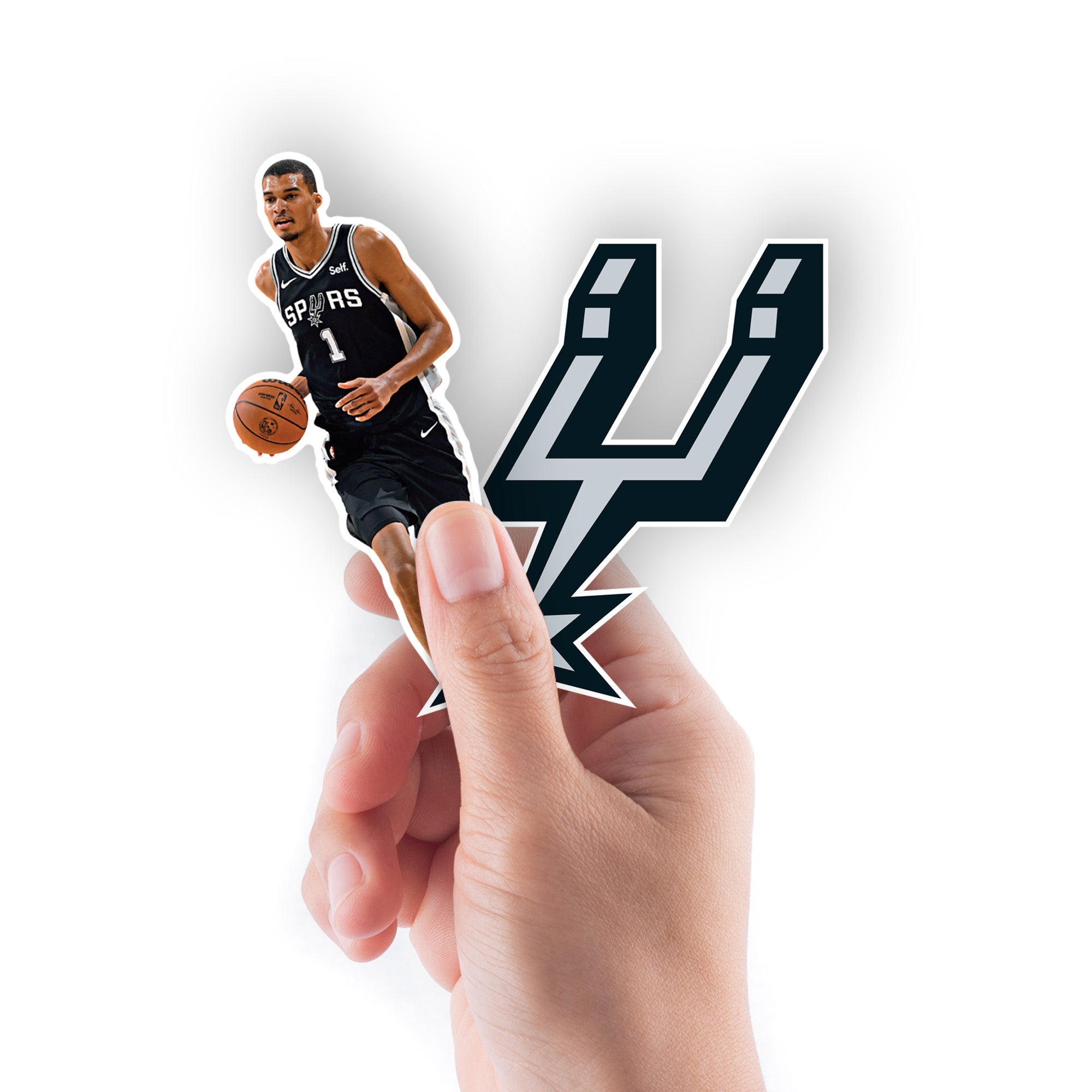 Victor Wembanyama - 5 Minis (Mixed Sizes) - Official NBA - San Antonio Spurs - Reusable Vinyl Decals