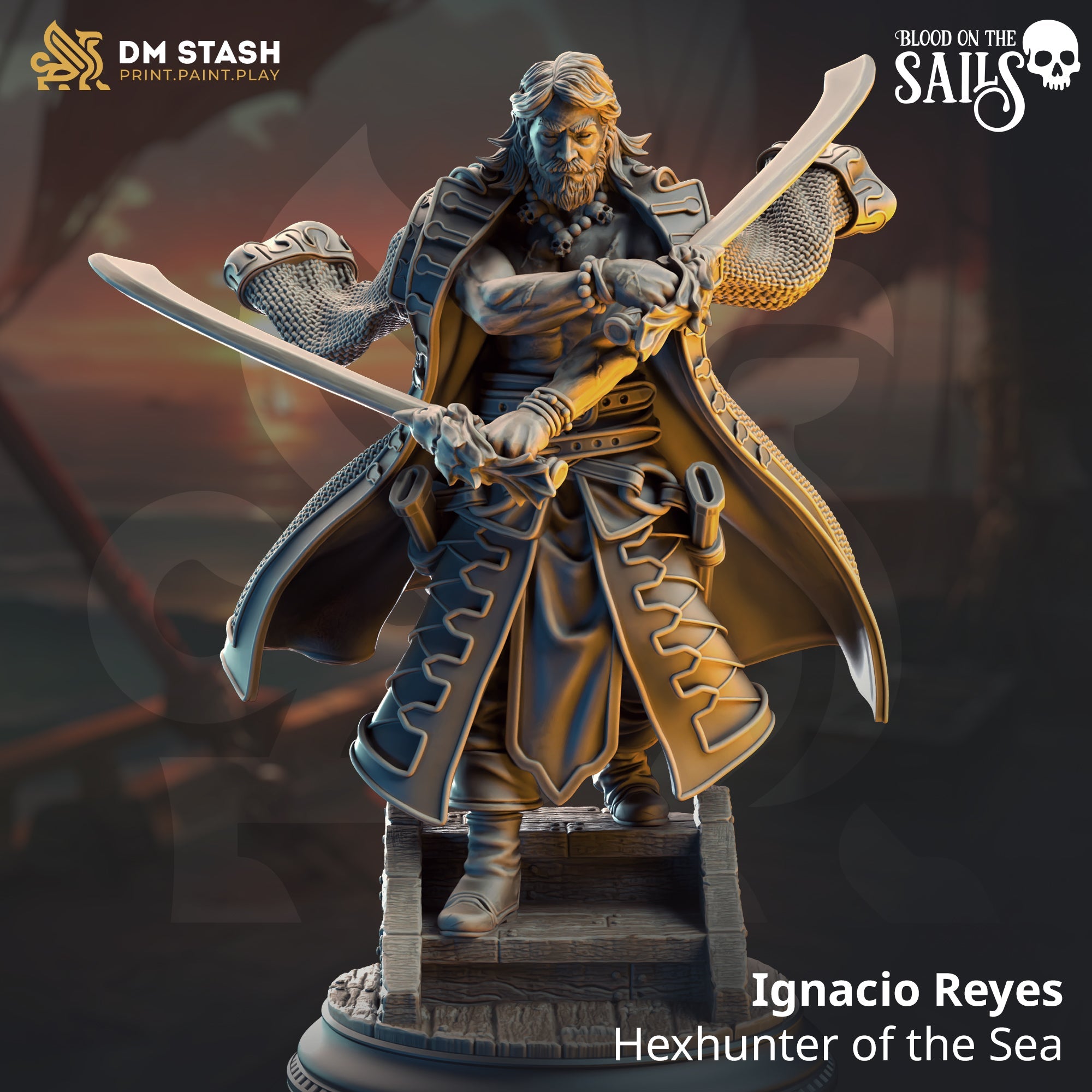 Ignacio Reyes, Hexhunter of the Sea (Male Human Spellsword)