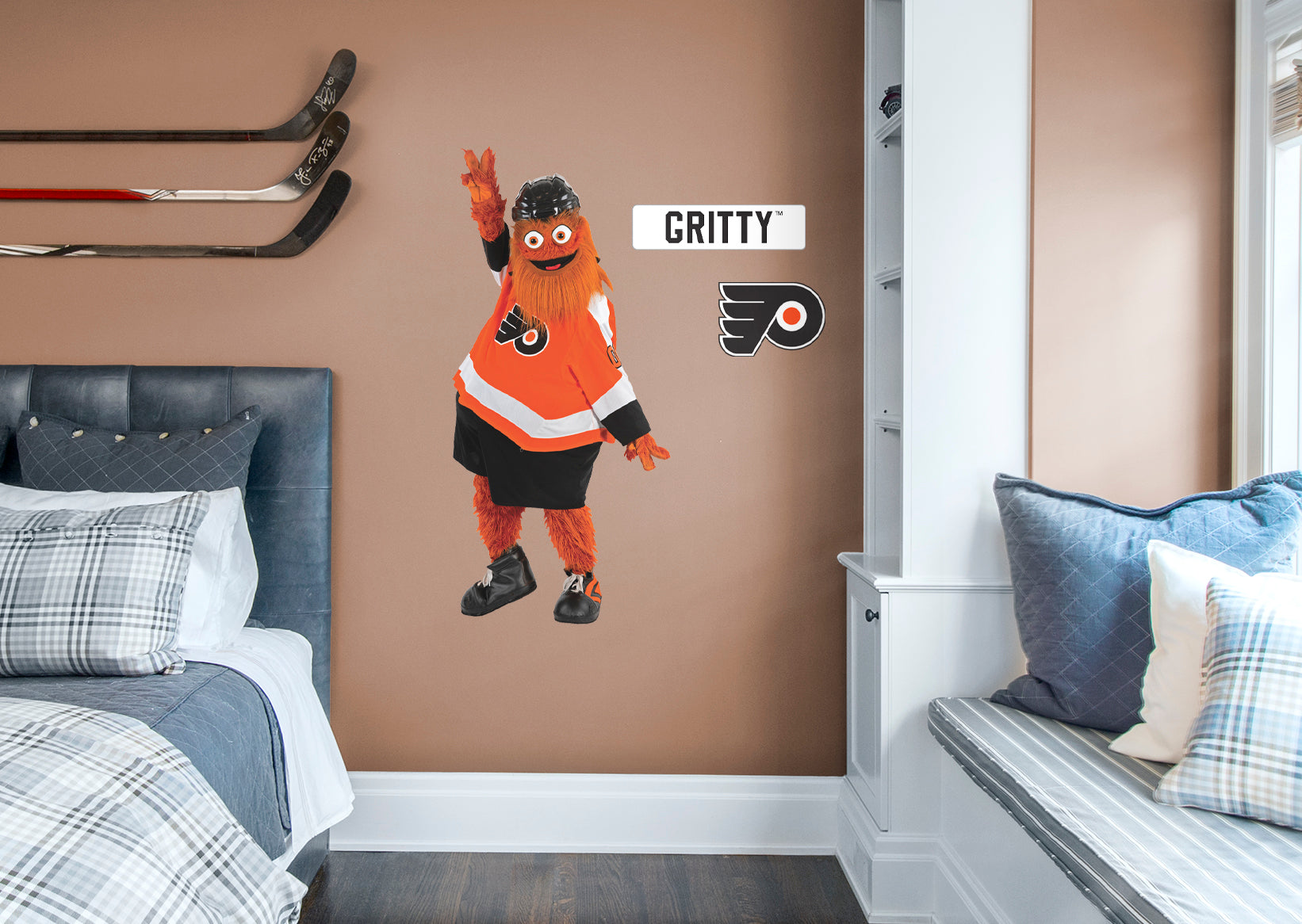 Gritty Mascot - RealBig Collection - Official NHL - Philadelphia Flyers - Reusable Vinyl Wall Decals #2