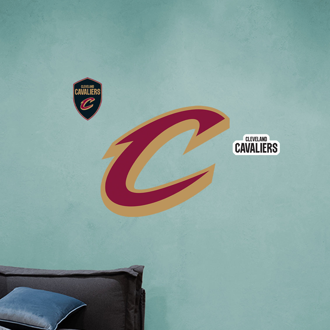 Cleveland Cavaliers - RealBig C Logo Collection - Official NBA - Reusable Vinyl Wall Decals