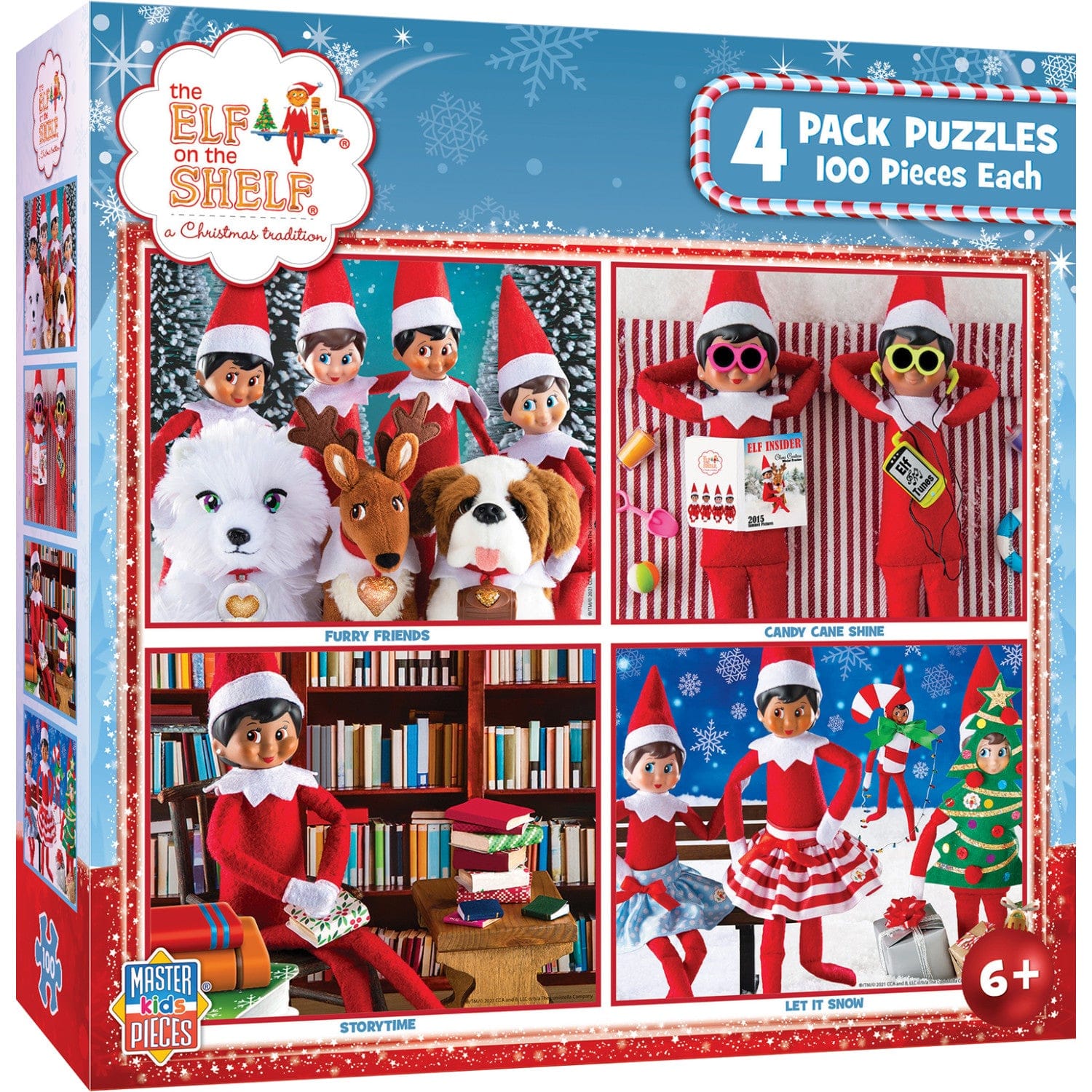 Elf on the Shelf 4-Pack 100 Piece Jigsaw Puzzles - V1