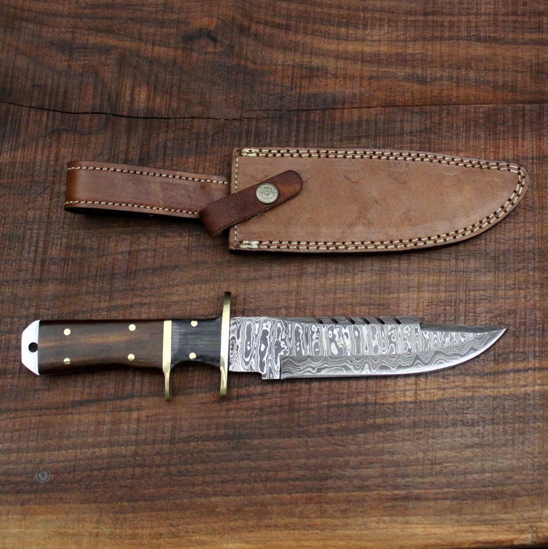 Damascus Hunting Fighter Knife