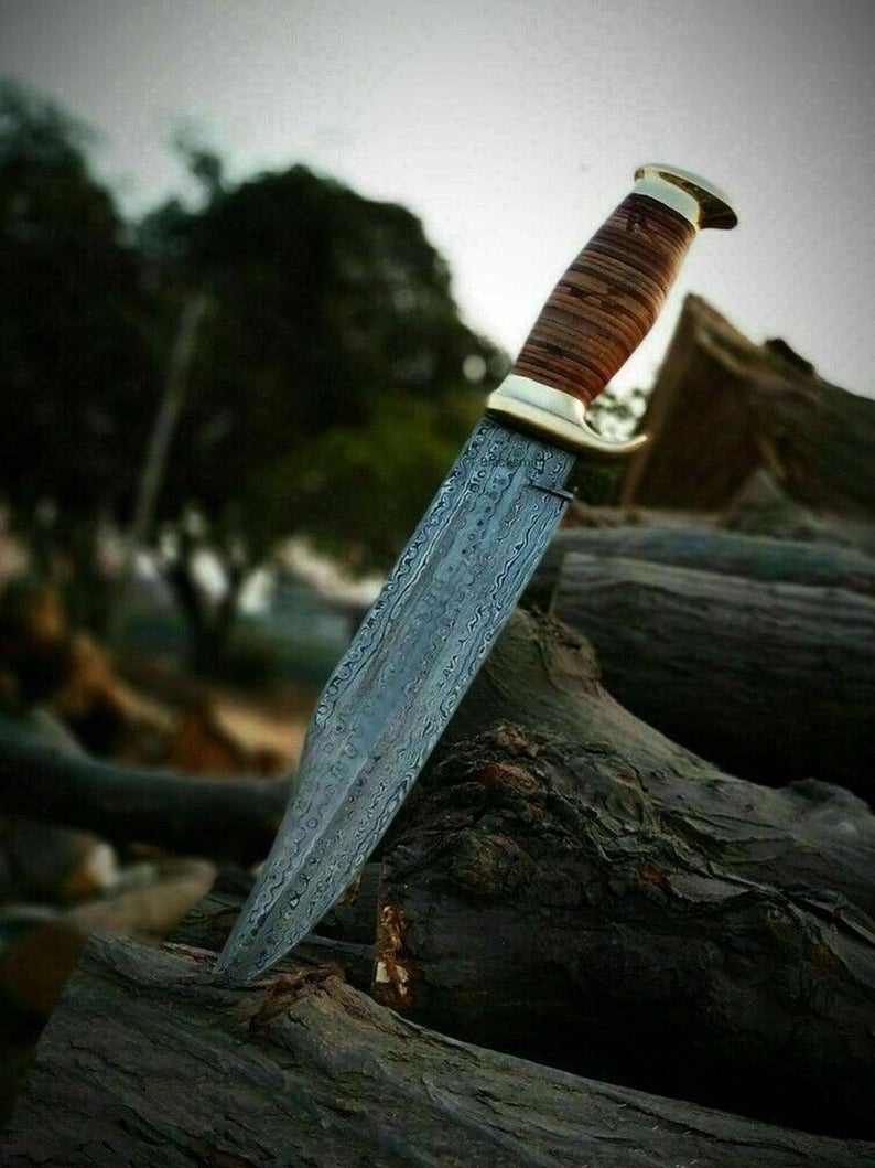 Handmade Damascus Bowie