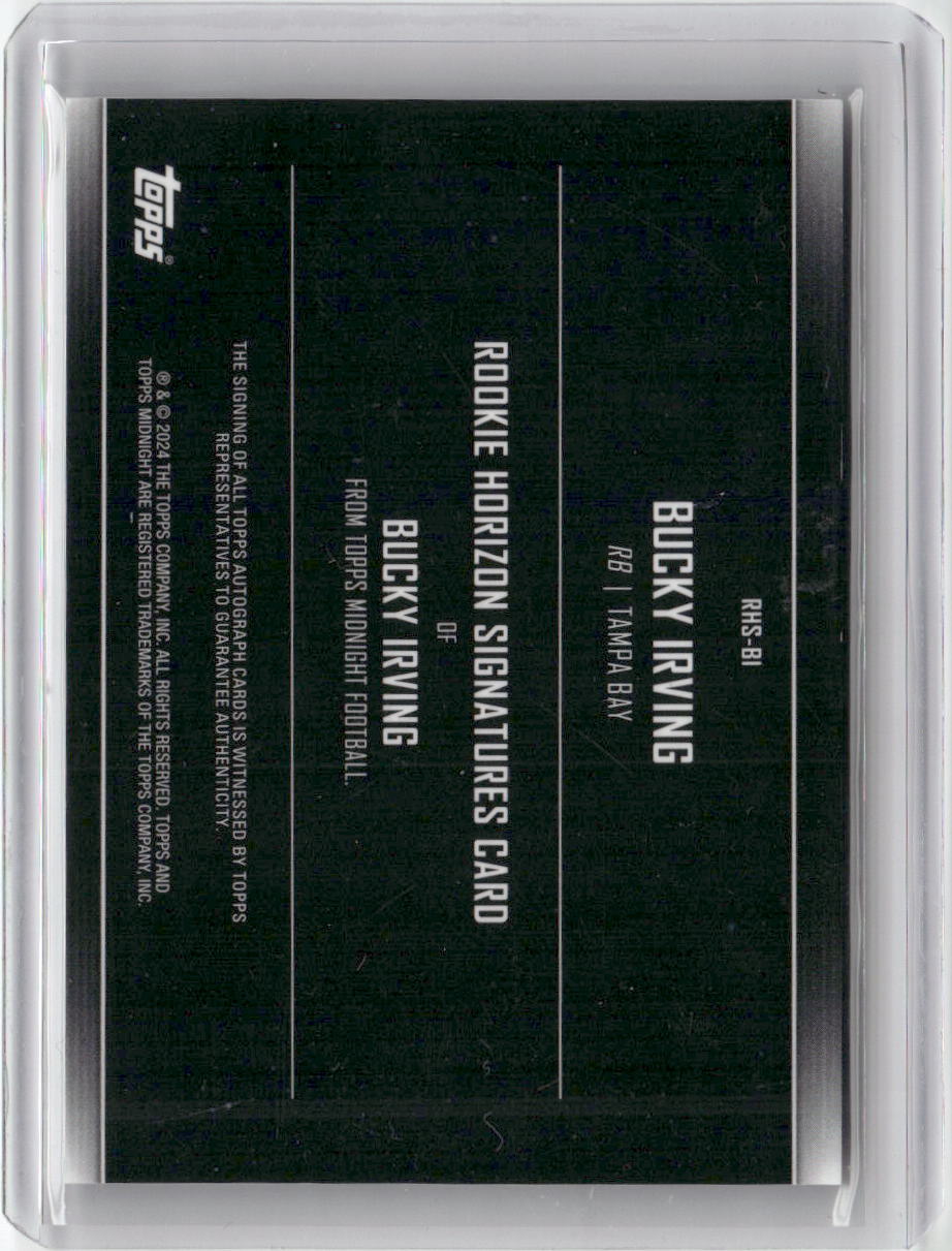 2024 Topps Midnight Rookie Horizons Bucky Irving #RHS-BI Autograph Rookie RC Football Card