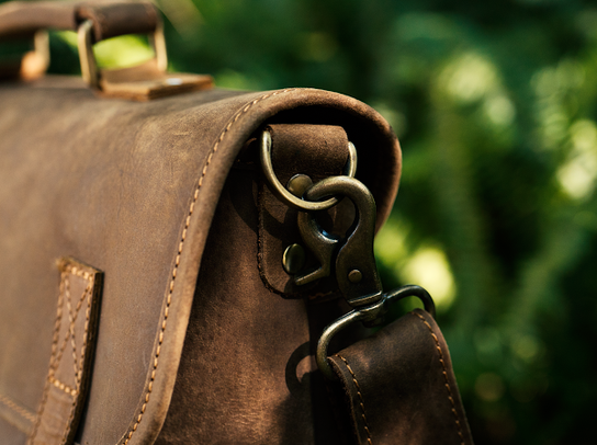 Crazy Horse Leather Messenger Bag