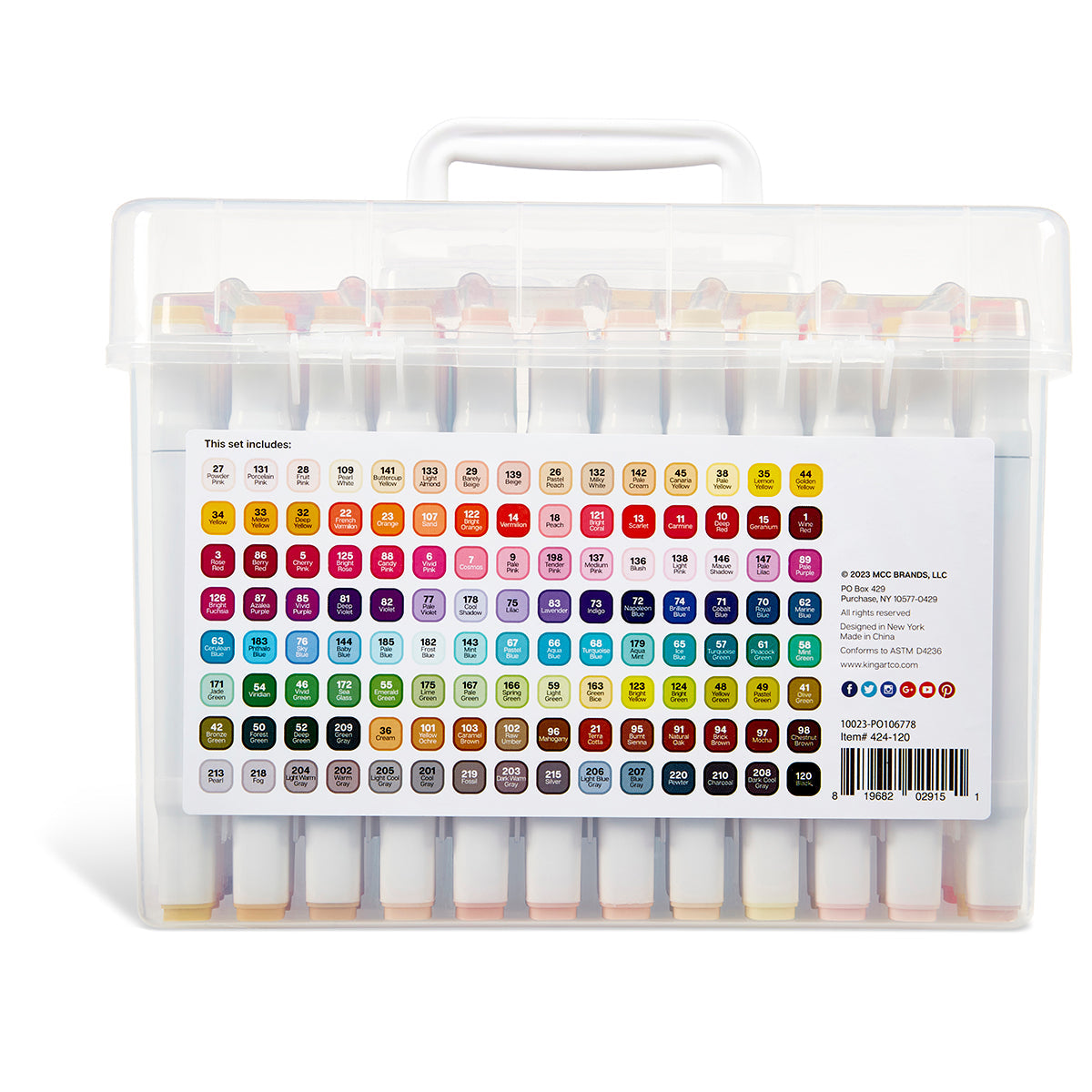 Double-Ended Alcohol Markers 120 Colors