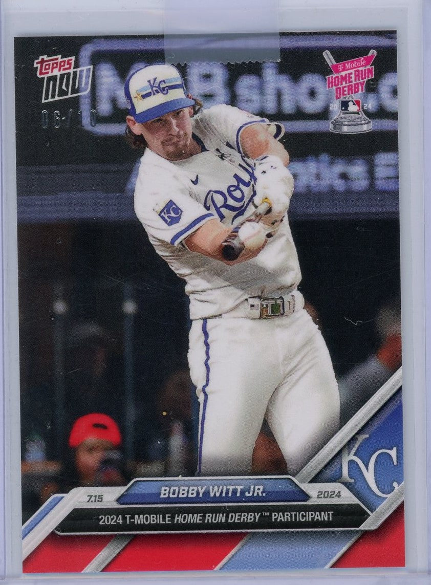 2024 Topps Now Bobby Witt Jr #427 Red #/10 Home Run Derby Baseball Card