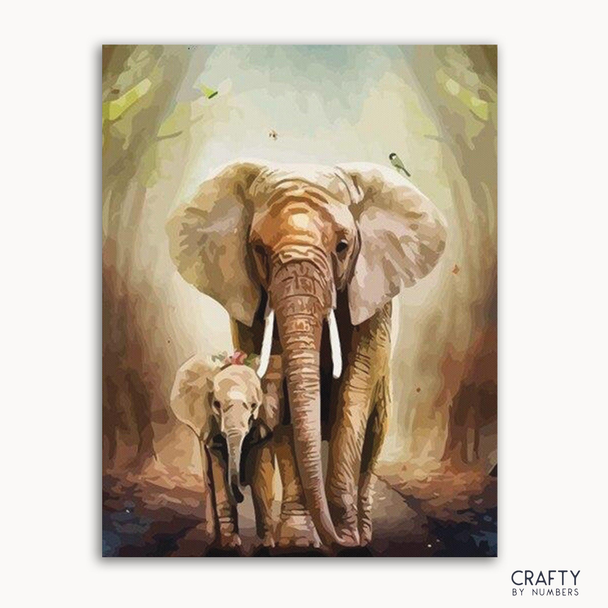Indian Elephant His Child