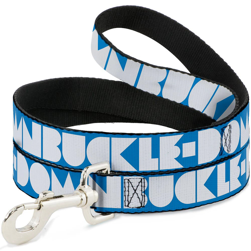 Dog Leash - BUCKLE-DOWN Shapes Turquoise/White