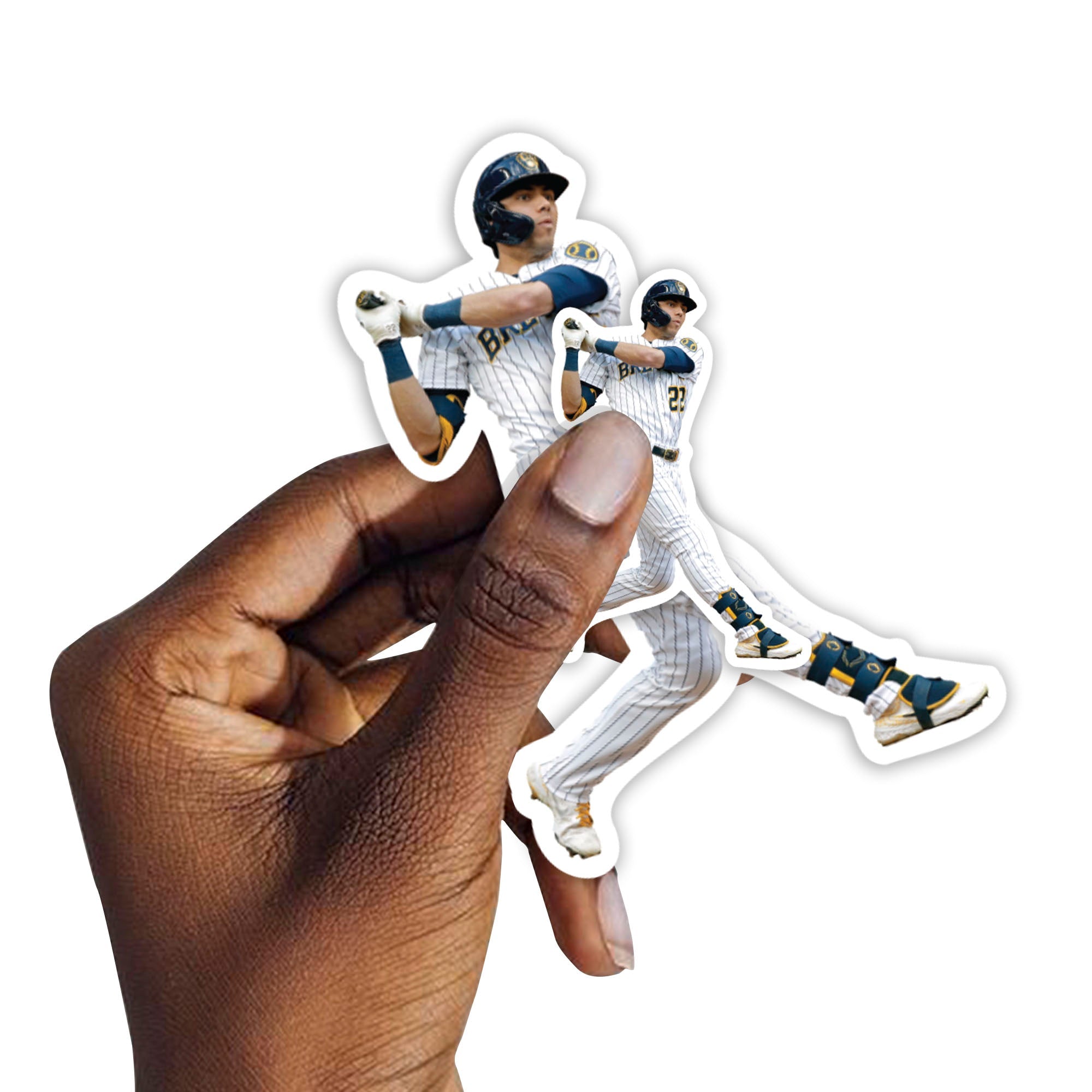 Christian Yelich - 5 Player Minis (Mixed Sizes) - Official MLB - Milwaukee Brewers - Reusable Vinyl Decals